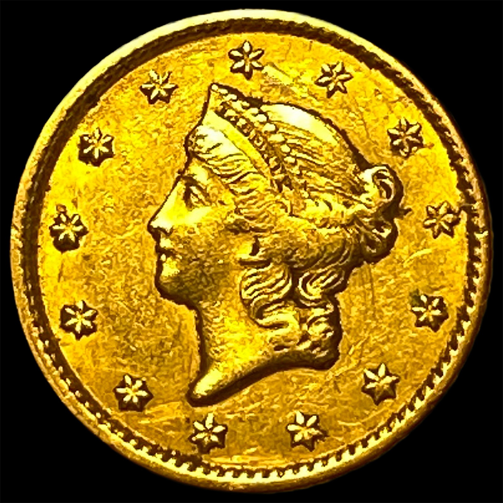 1851 Gold $1 Type 1 NEARLY UNCIRCULATED (1 of 2)
