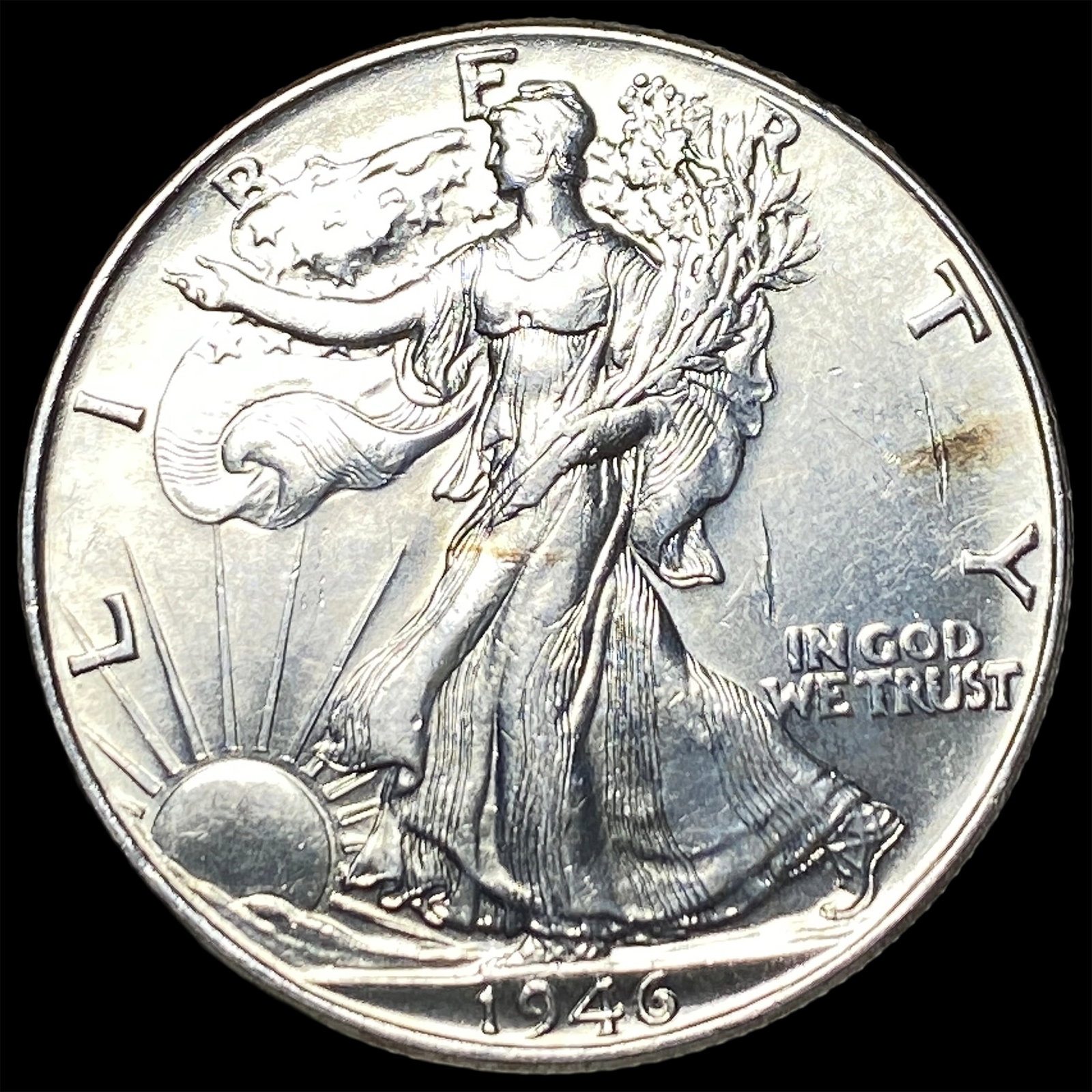 1946 Silver Half Dollar (Walking Liberty) GEM BU: 1946 Silver Half Dollar (Walking Liberty) GEM BU
