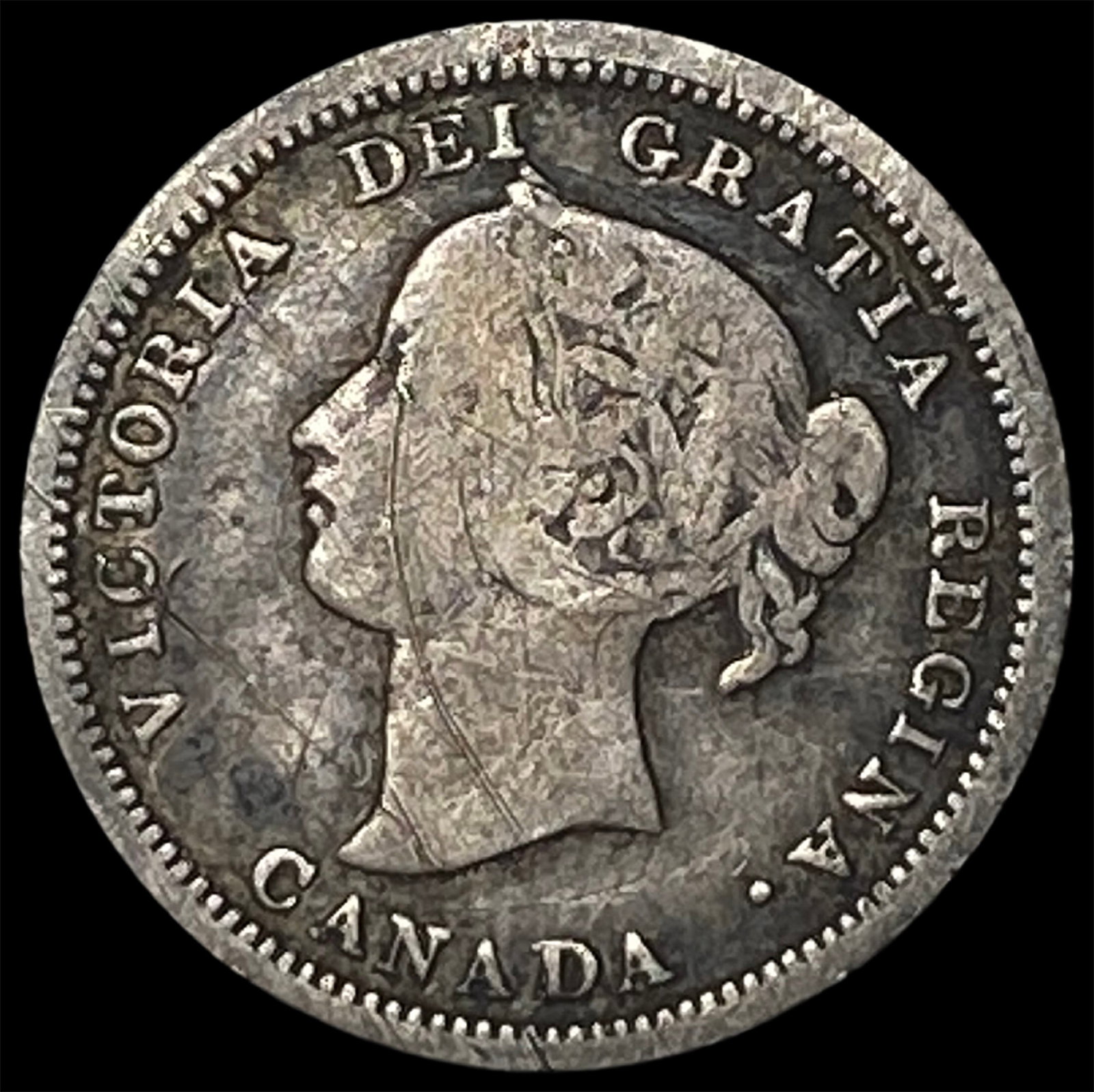 1870 Canada Silver 5 Cents NICELY CIRCULATED: 1870 Canada Silver 5 Cents NICELY CIRCULATED