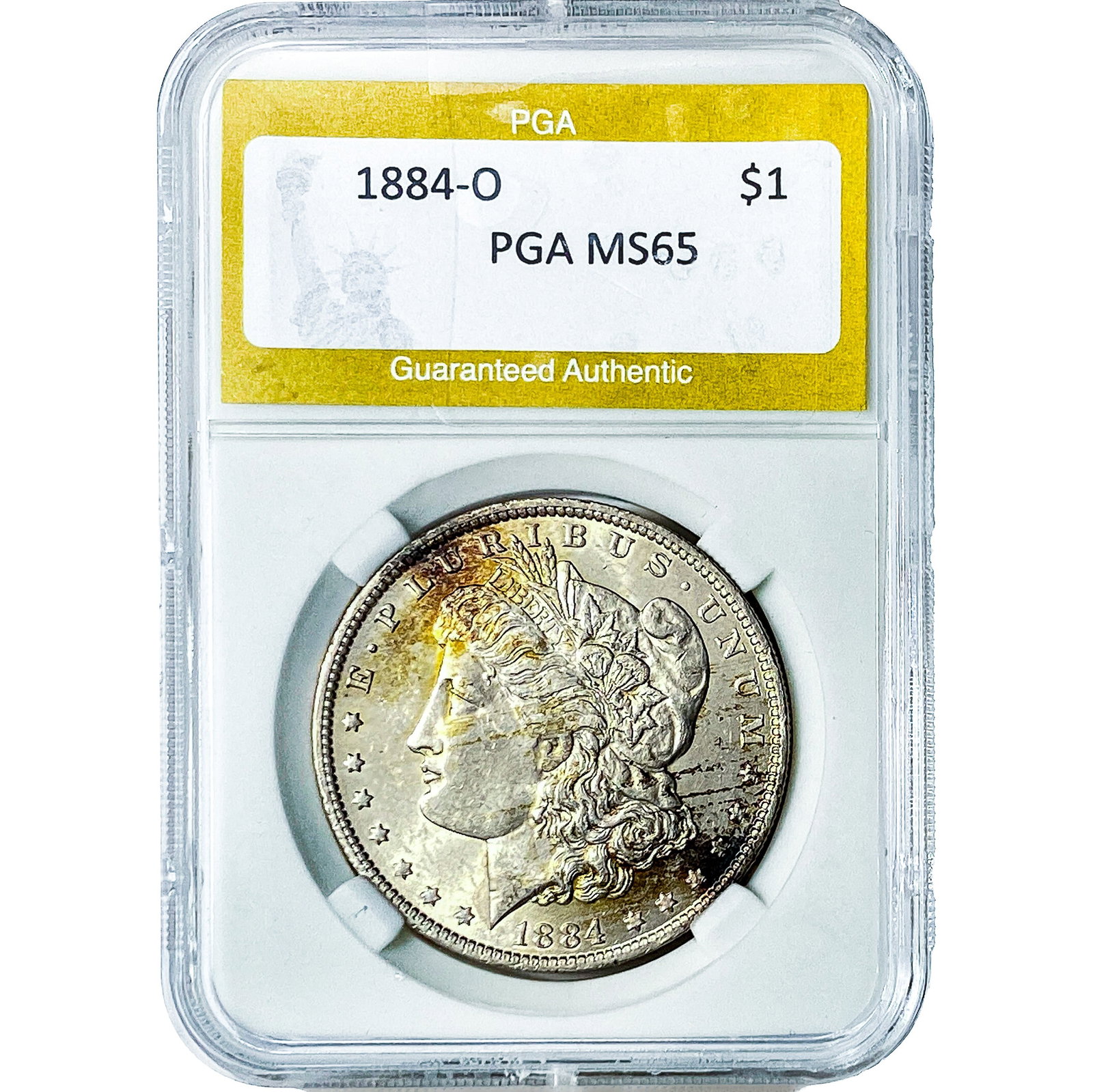 1884-O Morgan Silver Dollar PGA MS65: 1884-O Morgan Silver Dollar PGA MS65