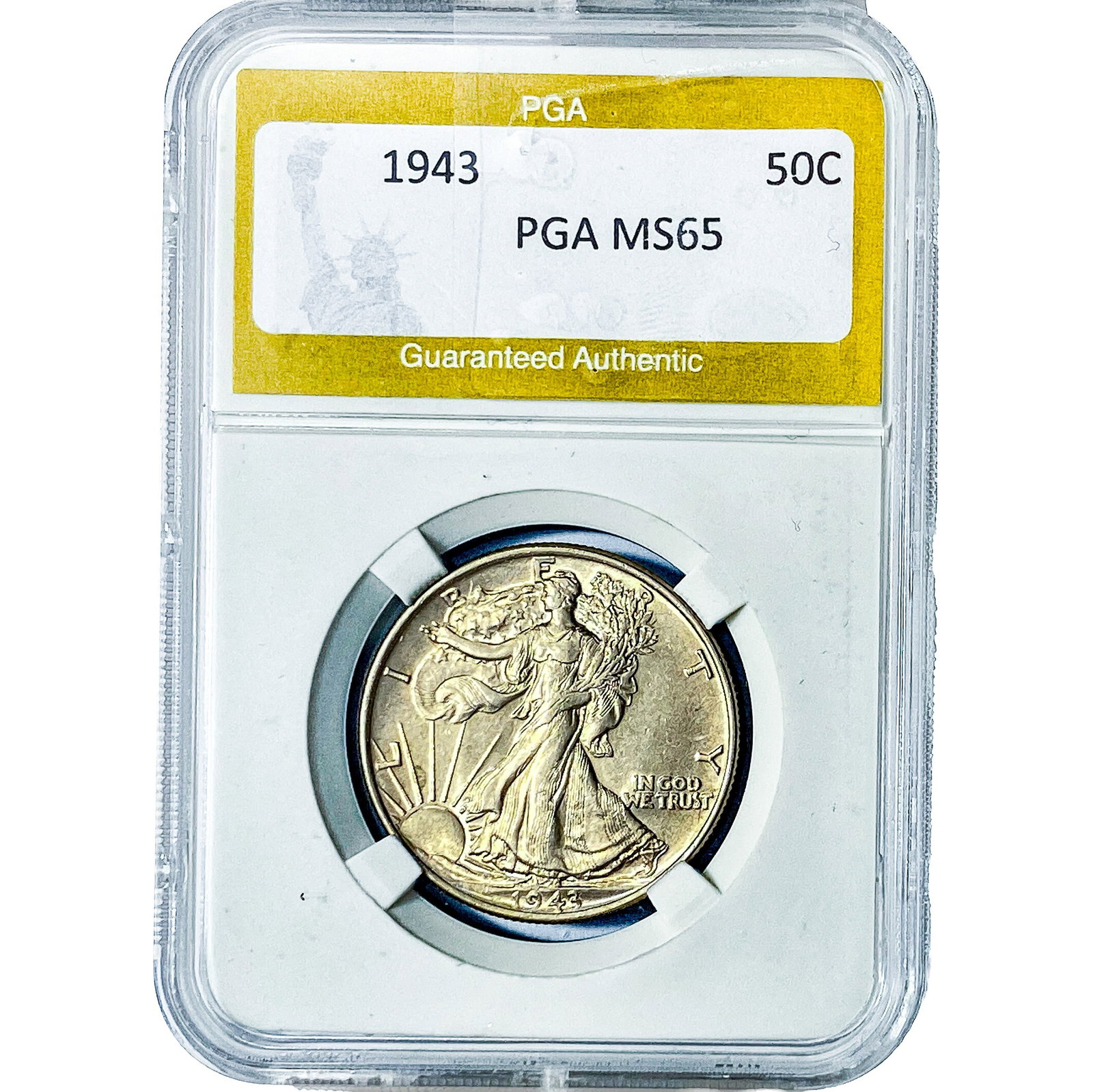 1943 Walking Liberty Half Dollar PGA MS65 (1 of 2)