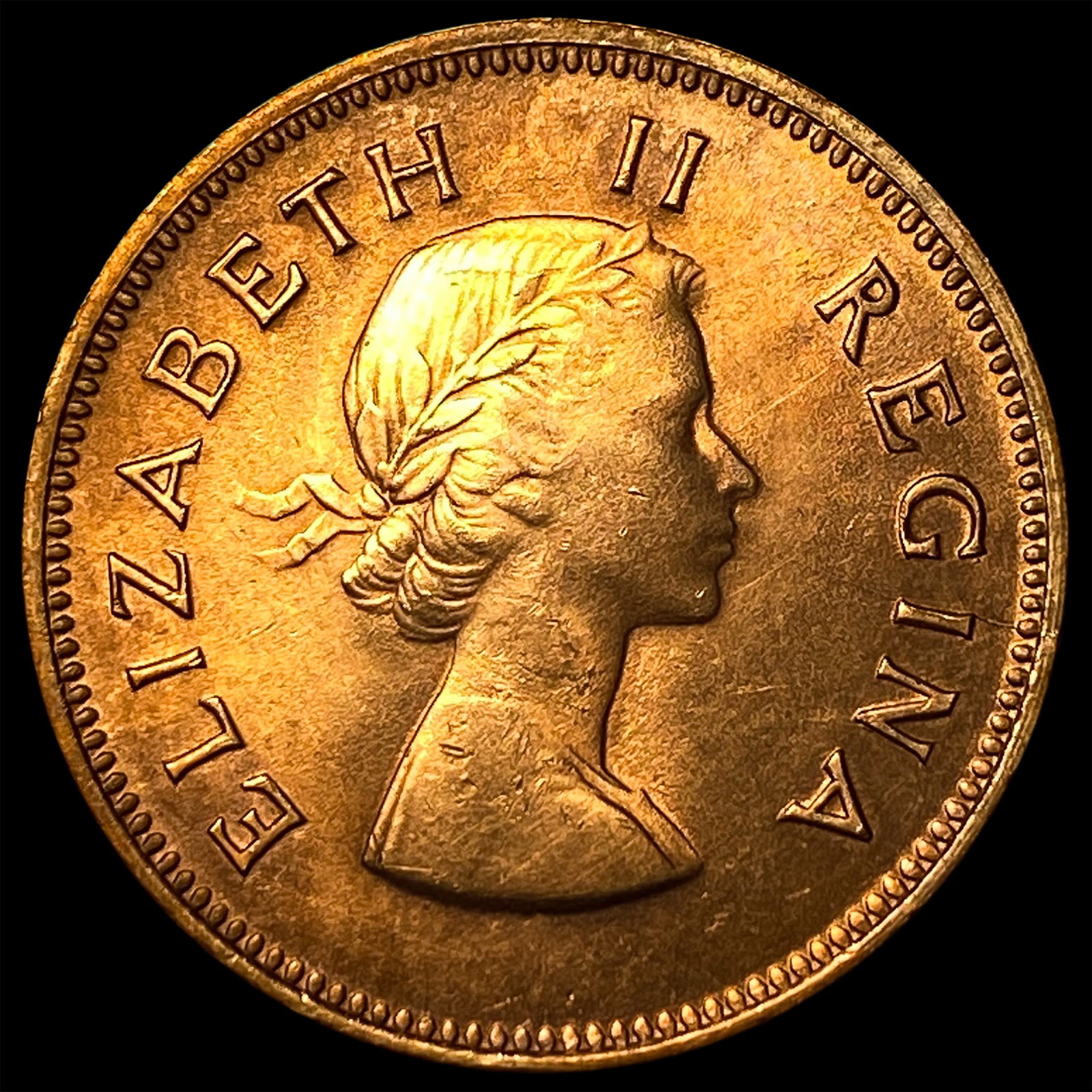 1955 South Africa Copper 1/2 Penny (1 of 2)