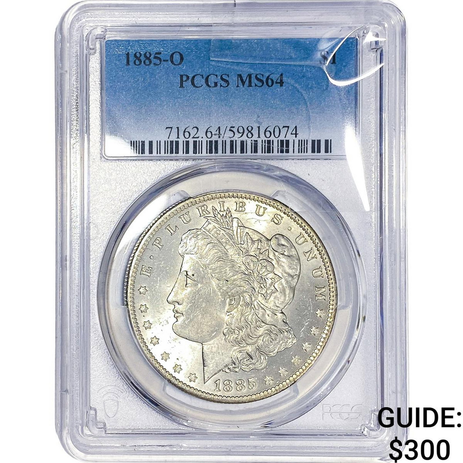 1885-O Morgan Silver Dollar PCGS MS64: 1885-O Morgan Silver Dollar PCGS MS64
