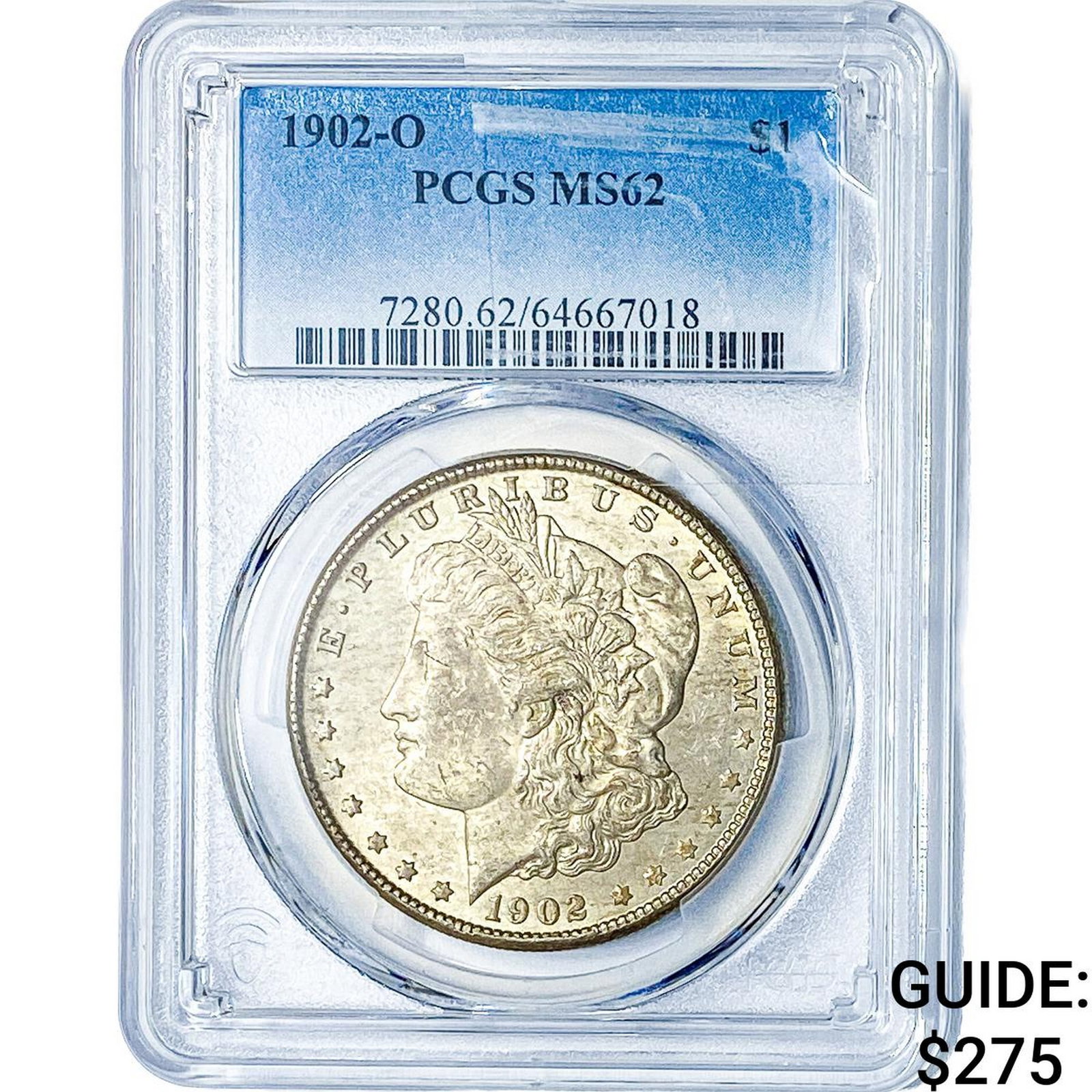 1902-O Morgan Silver Dollar PCGS MS62: 1902-O Morgan Silver Dollar PCGS MS62