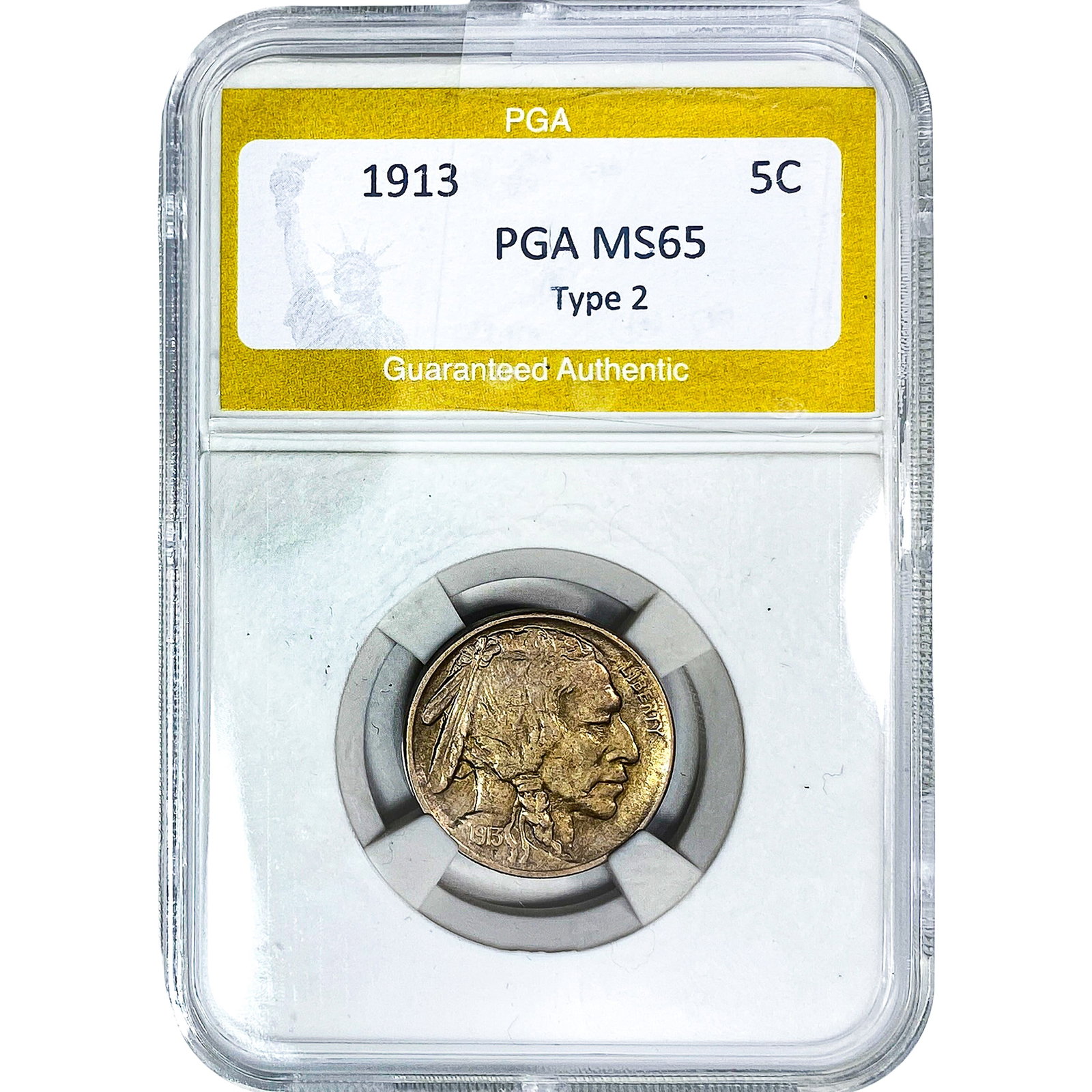 1913 Buffalo Nickel PGA MS65: 1913 Buffalo Nickel PGA MS65