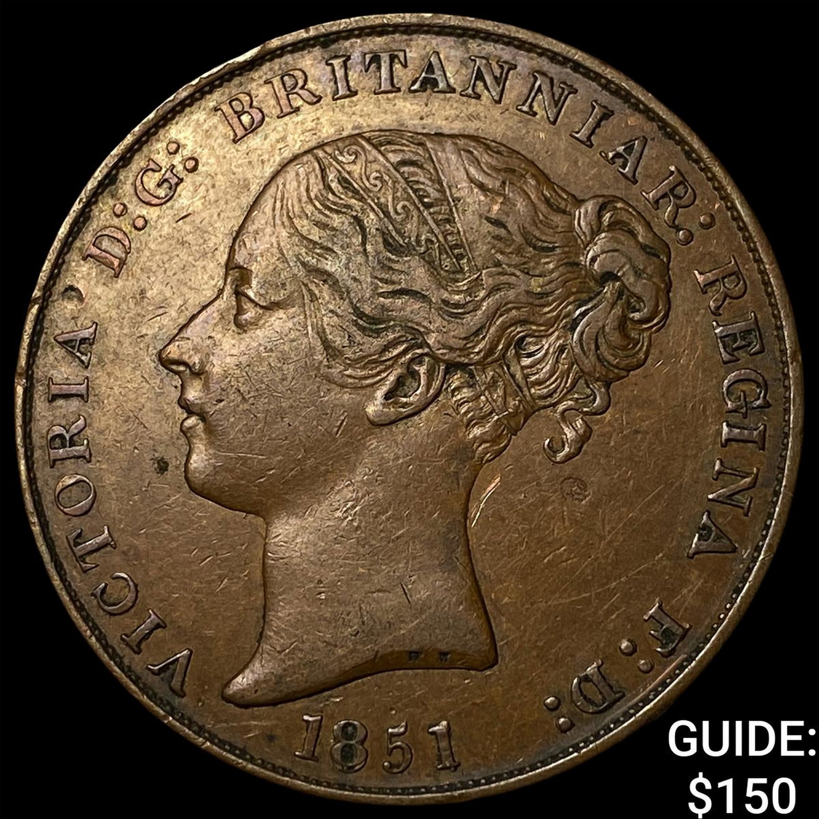 1851/8/8 Jersey Copper 1/13 Shilling: 1851/8/8 Jersey Copper 1/13 Shilling