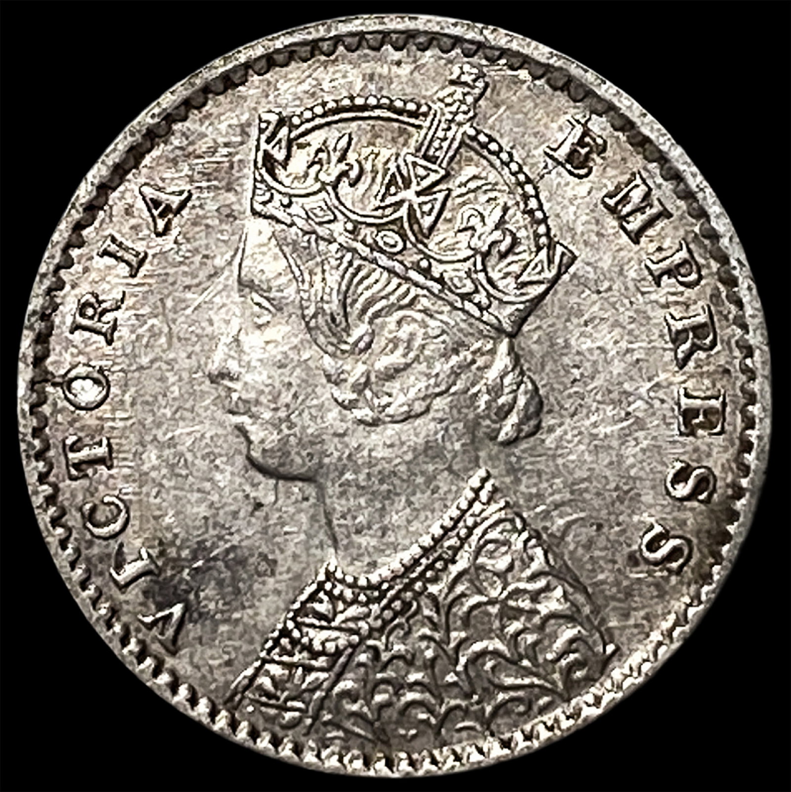 1901 British-India Silver 2 Annas (1 of 2)