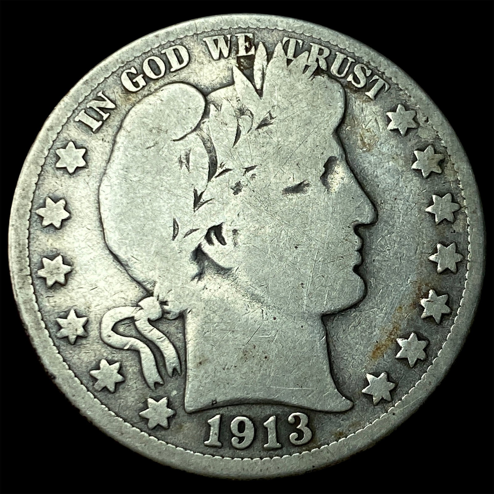 1913 Barber Half Dollar LIGHTLY CIRCULATED (1 of 2)