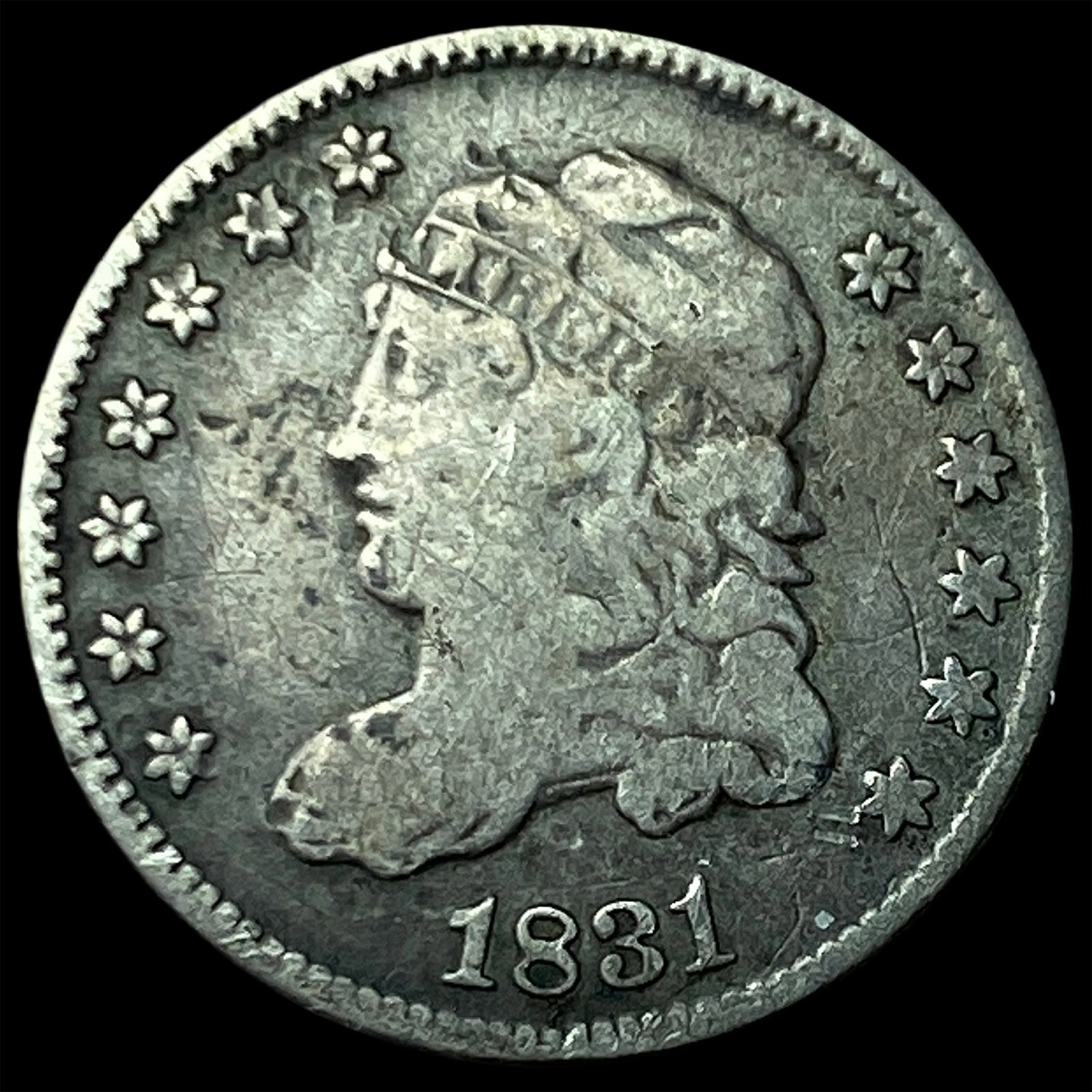 1831 Capped Bust Silver Half Dime LIGHTLY CIRCULATED: 1831 Capped Bust Silver Half Dime LIGHTLY CIRCULATED
