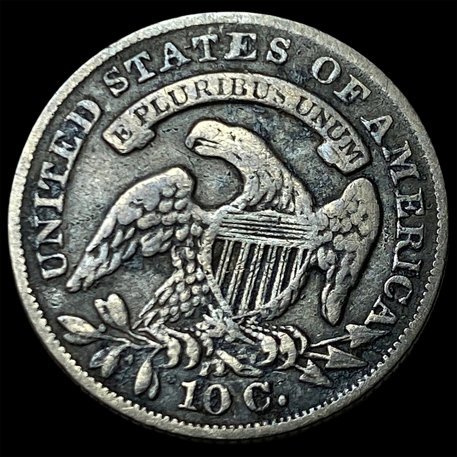 1822 Capped Bust Dime LIGHTLY CIRCULATED - 2