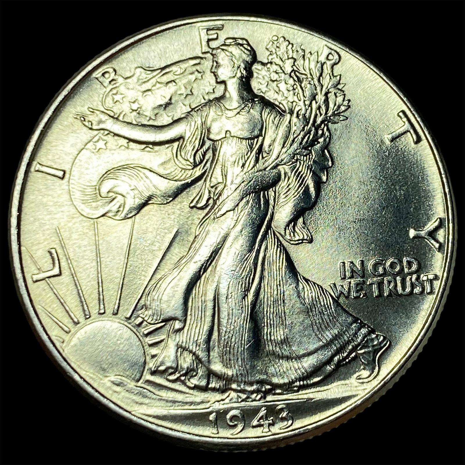 1943 Walking Liberty Half Dollar GEM BU (1 of 2)
