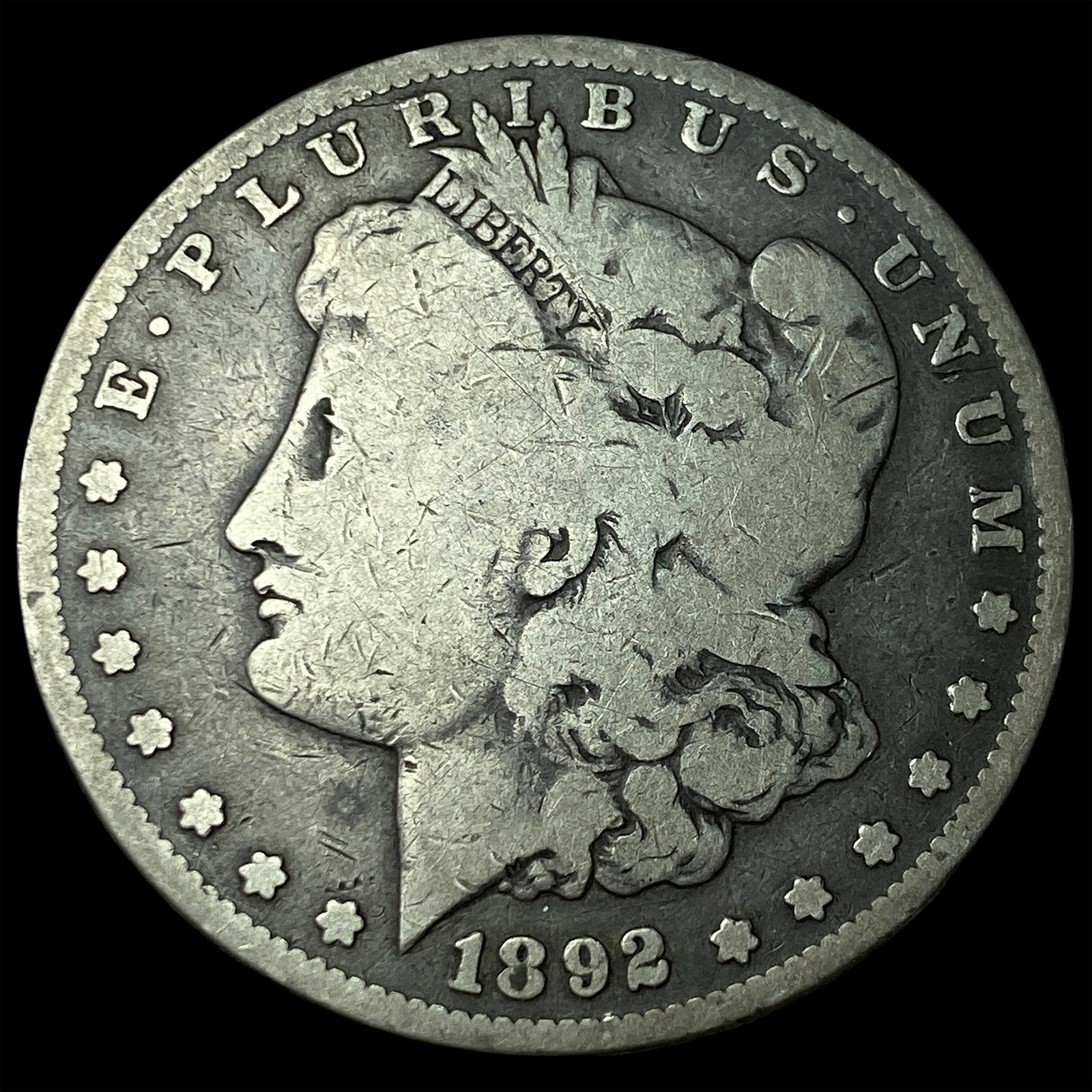 1892-S Silver Morgan Dollar LIGHTLY CIRCULATED: 1892-S Silver Morgan Dollar LIGHTLY CIRCULATED
