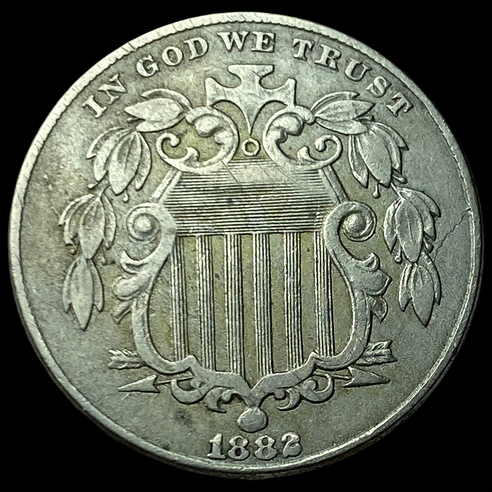 1882 Shield Nickel LIGHTLY CIRCULATED: 1882 Shield Nickel LIGHTLY CIRCULATED