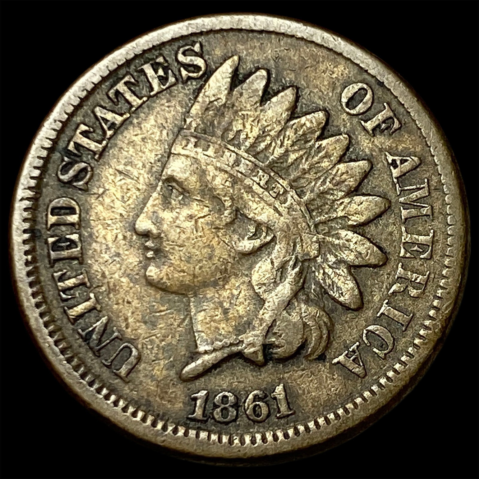 1861 Indian Head Cent NEARLY UNCIRCULATED: 1861 Indian Head Cent NEARLY UNCIRCULATED