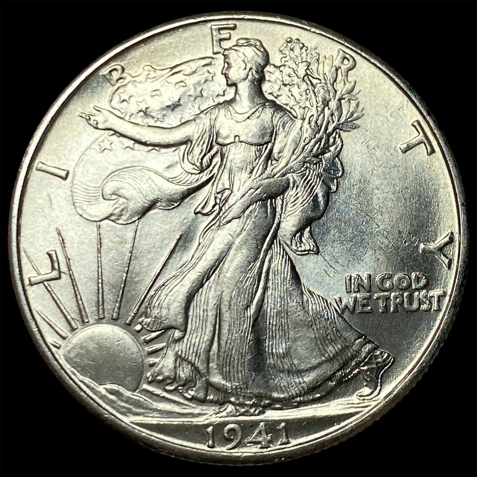 1941-D Silver Walking Liberty Half Dollar GEM BU: 1941-D Silver Walking Liberty Half Dollar GEM BU