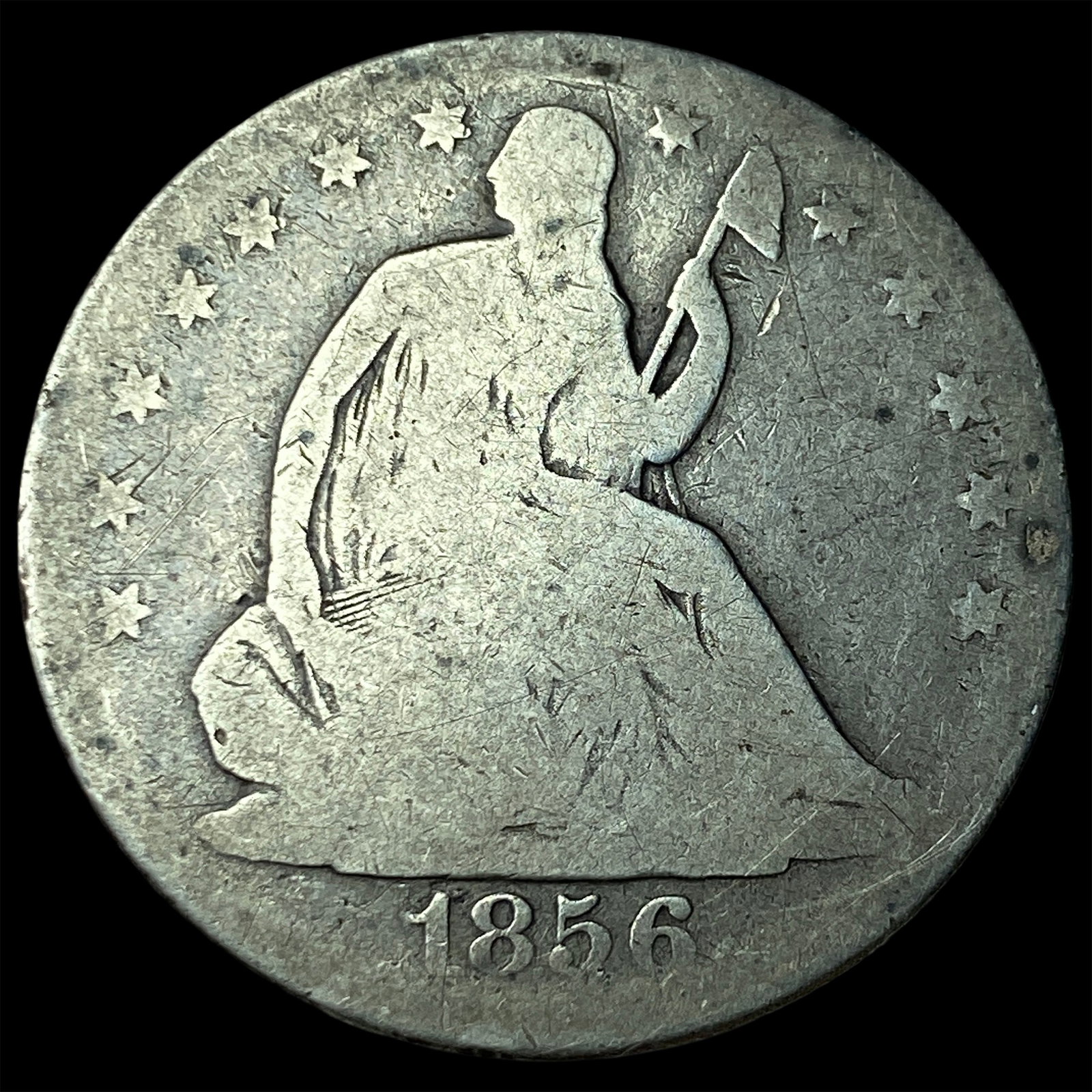 1856 Seated Liberty Half Dollar NICELY CIRCULATED: 1856 Seated Liberty Half Dollar NICELY CIRCULATED