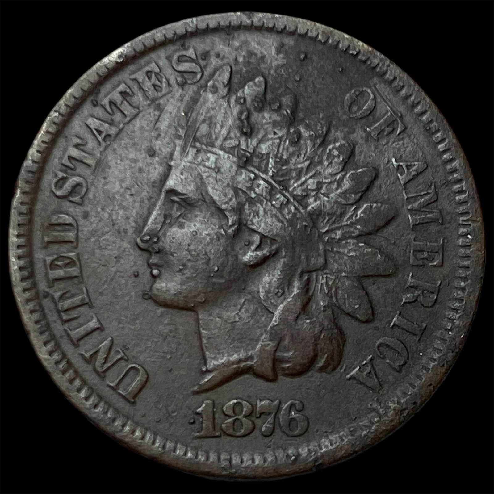 1876 Indian Head Cent LIGHTLY CIRCULATED (1 of 2)