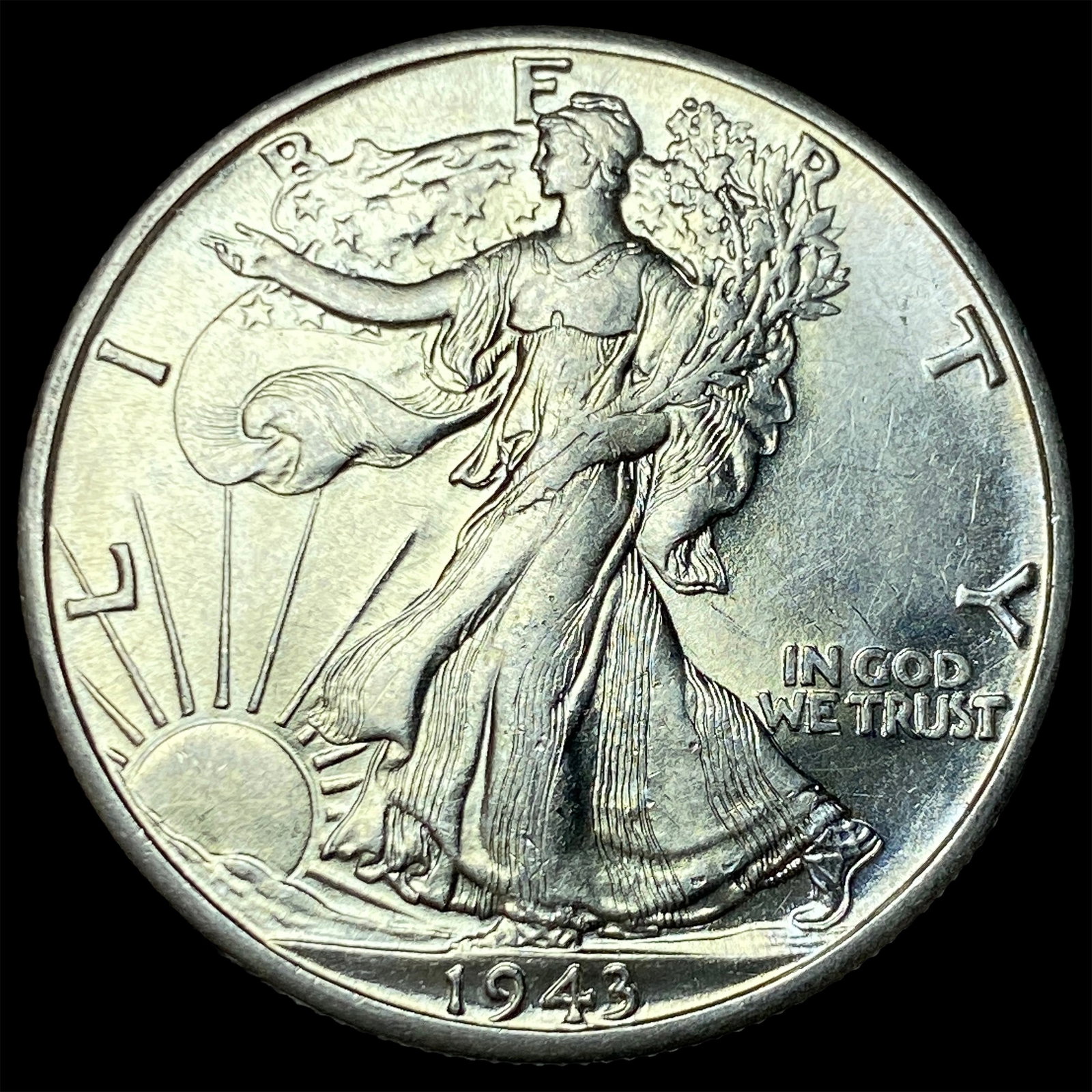 1943-D Silver Walking Liberty Half Dollar GEM BU (1 of 2)