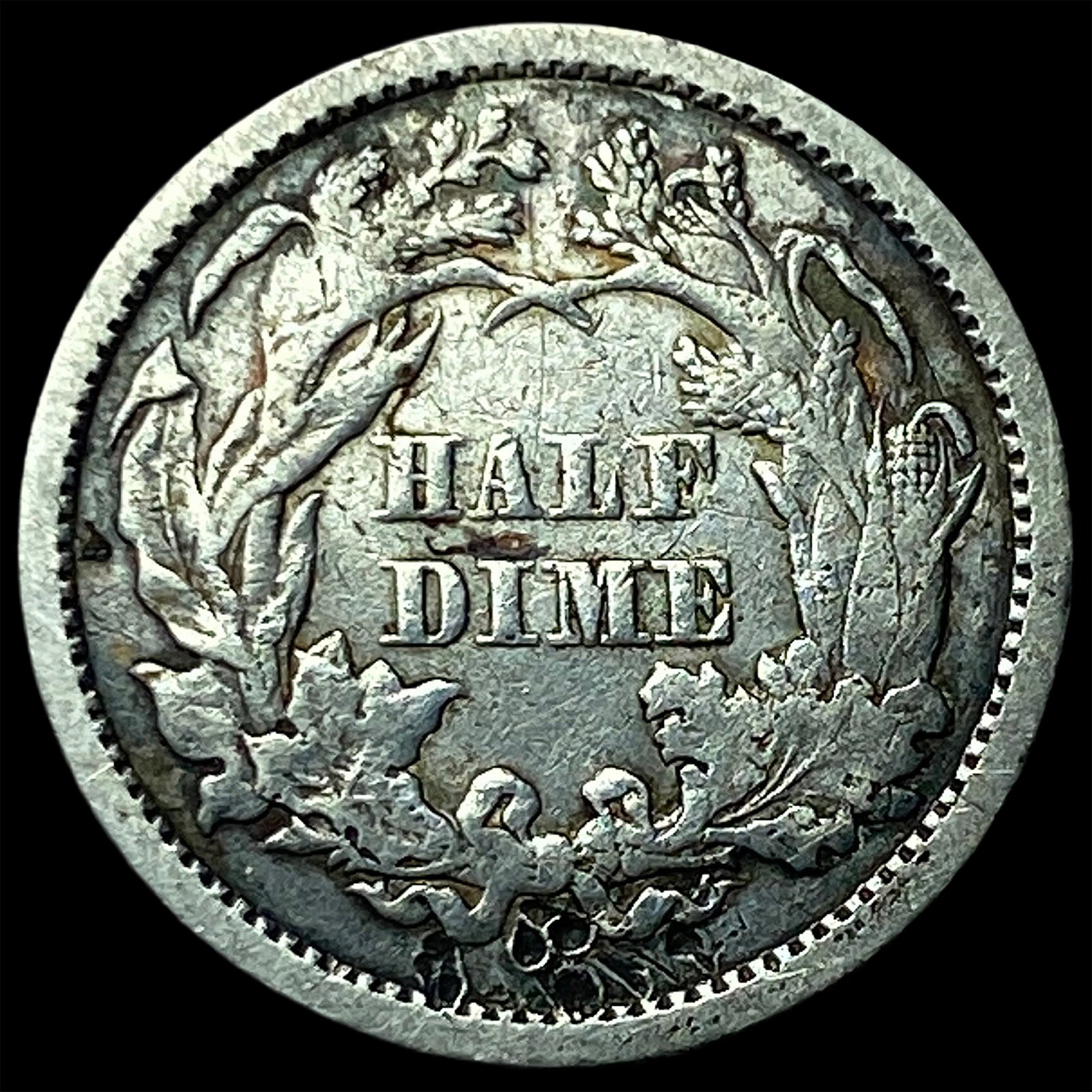 1861 Silver Seated Liberty Half Dime LIGHTLY CIRCULATED - 2