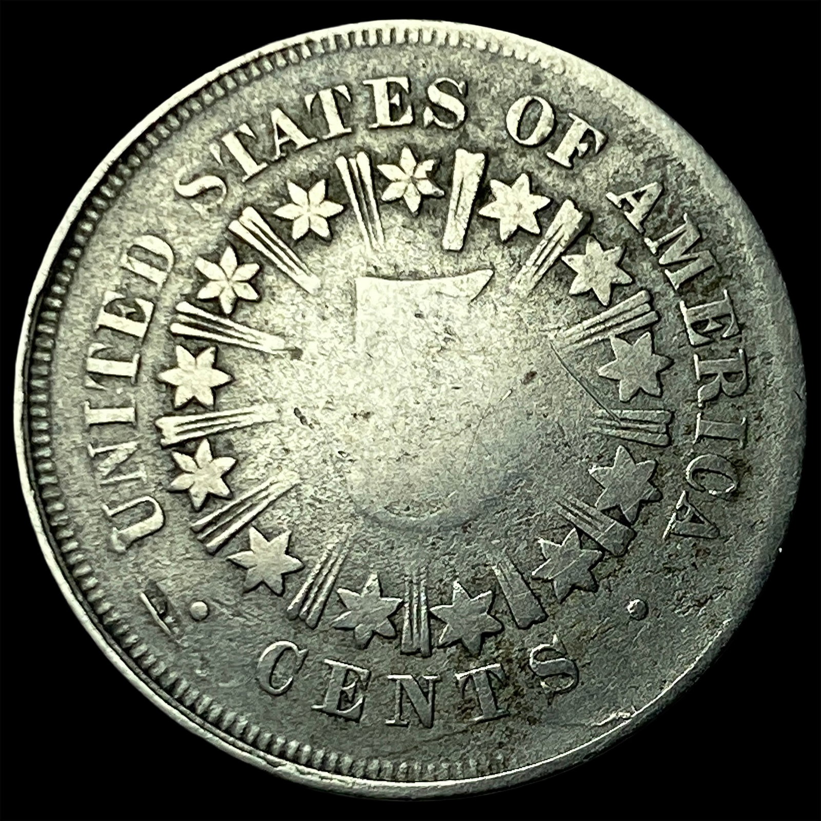 1867 Shield Nickel LIGHTLY CIRCULATED - 2