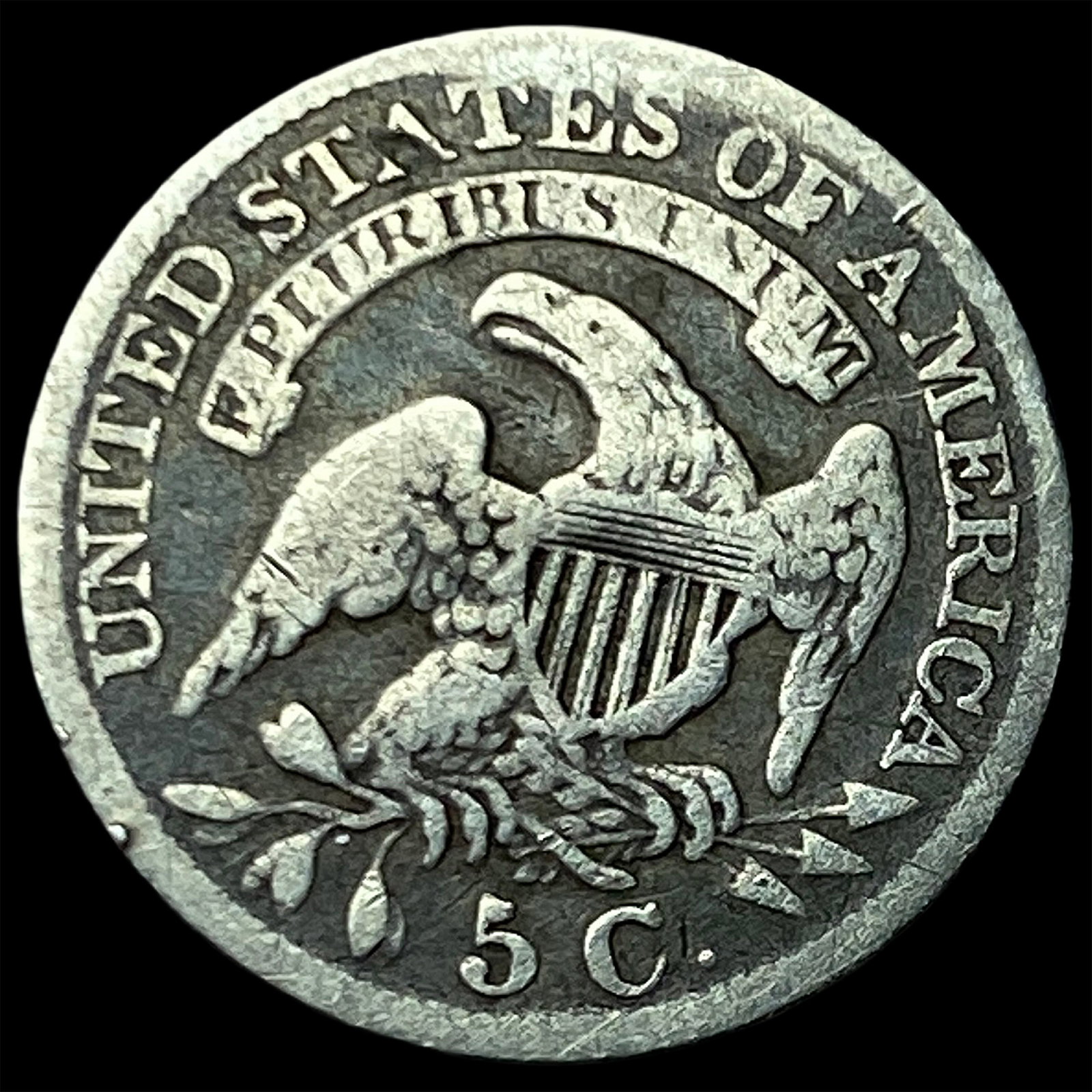 1831 Capped Bust Silver Half Dime LIGHTLY CIRCULATED - 2