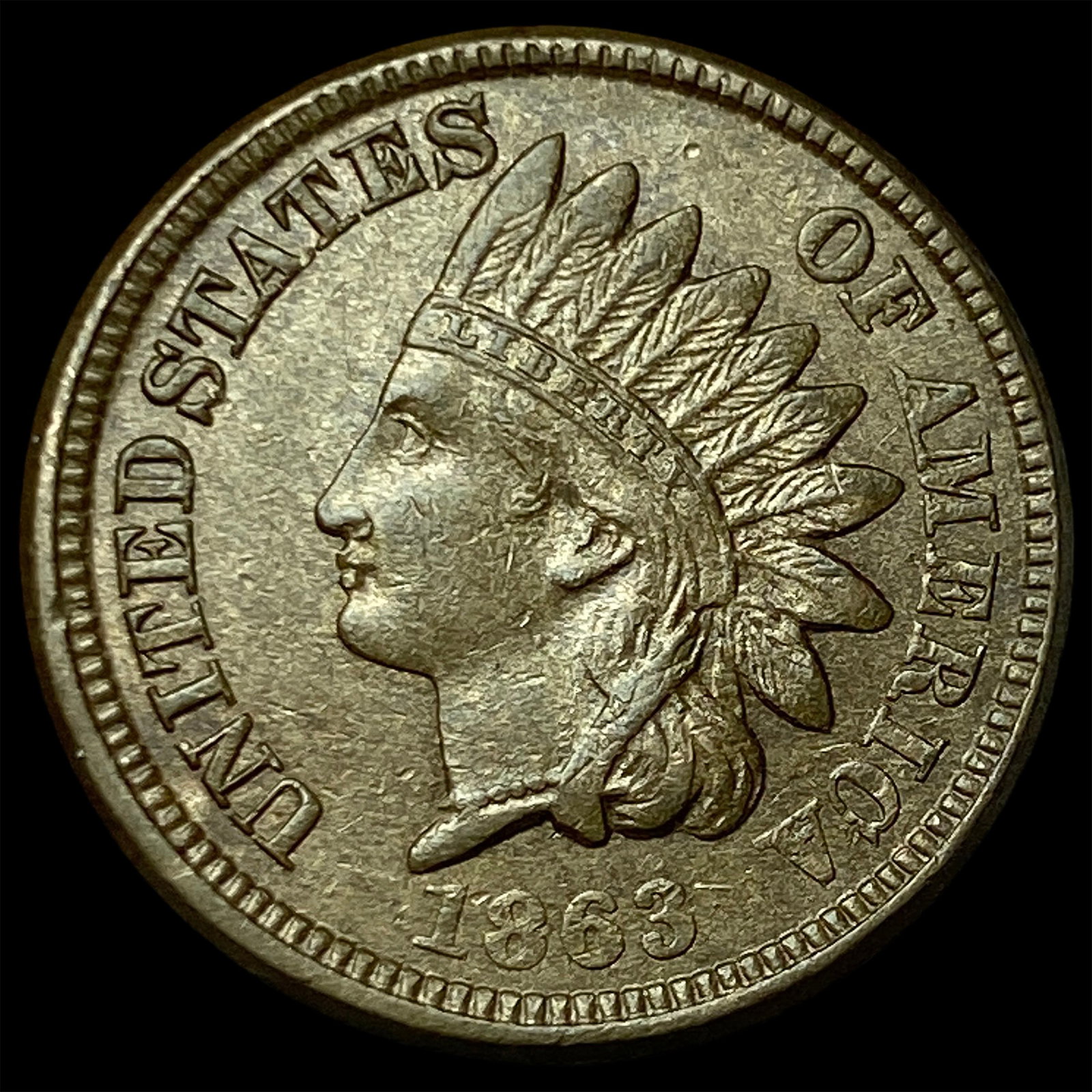 1863 Indian Head Cent CHOICE AU (1 of 2)