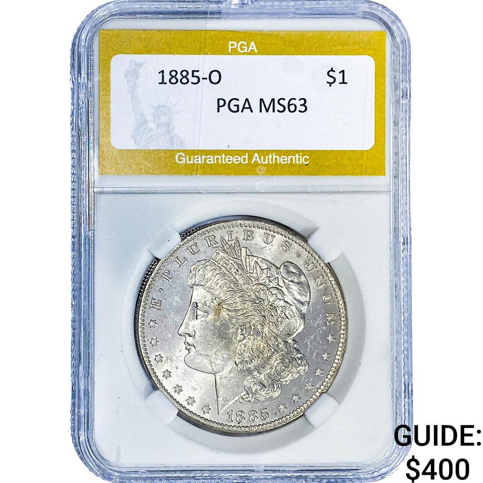 1885-O Morgan Silver Dollar PGA MS63: 1885-O Morgan Silver Dollar PGA MS63