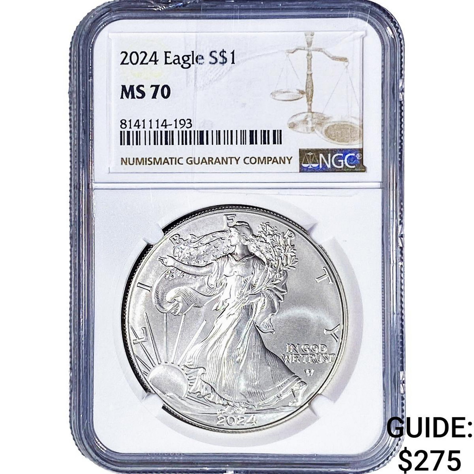 2024 Silver Eagle NGC MS70: 2024 Silver Eagle NGC MS70