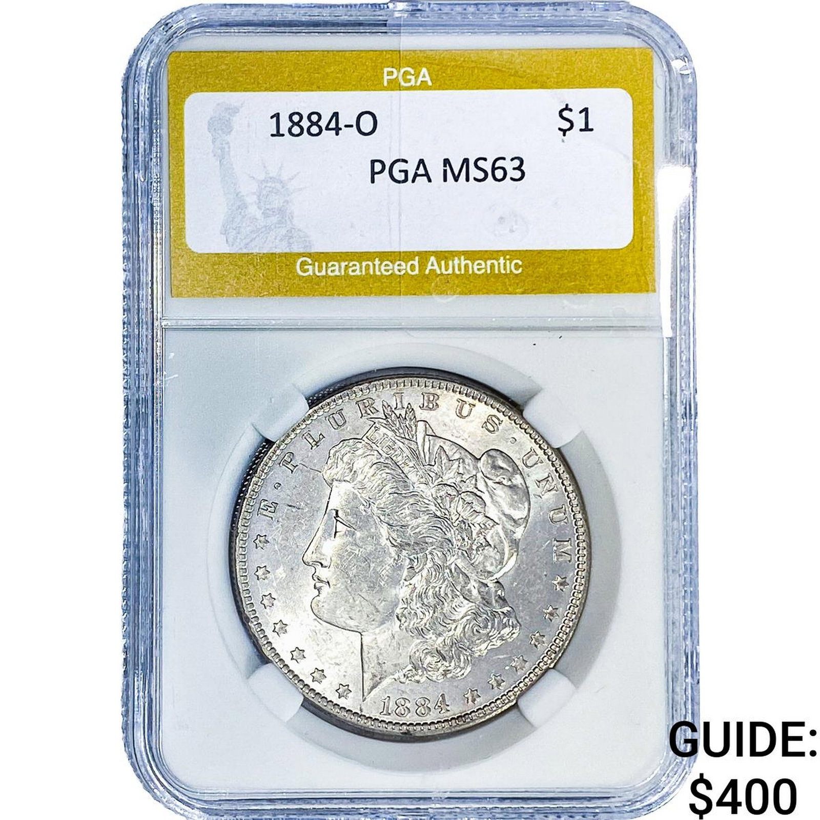 1884-O Morgan Silver Dollar PGA MS63: 1884-O Morgan Silver Dollar PGA MS63