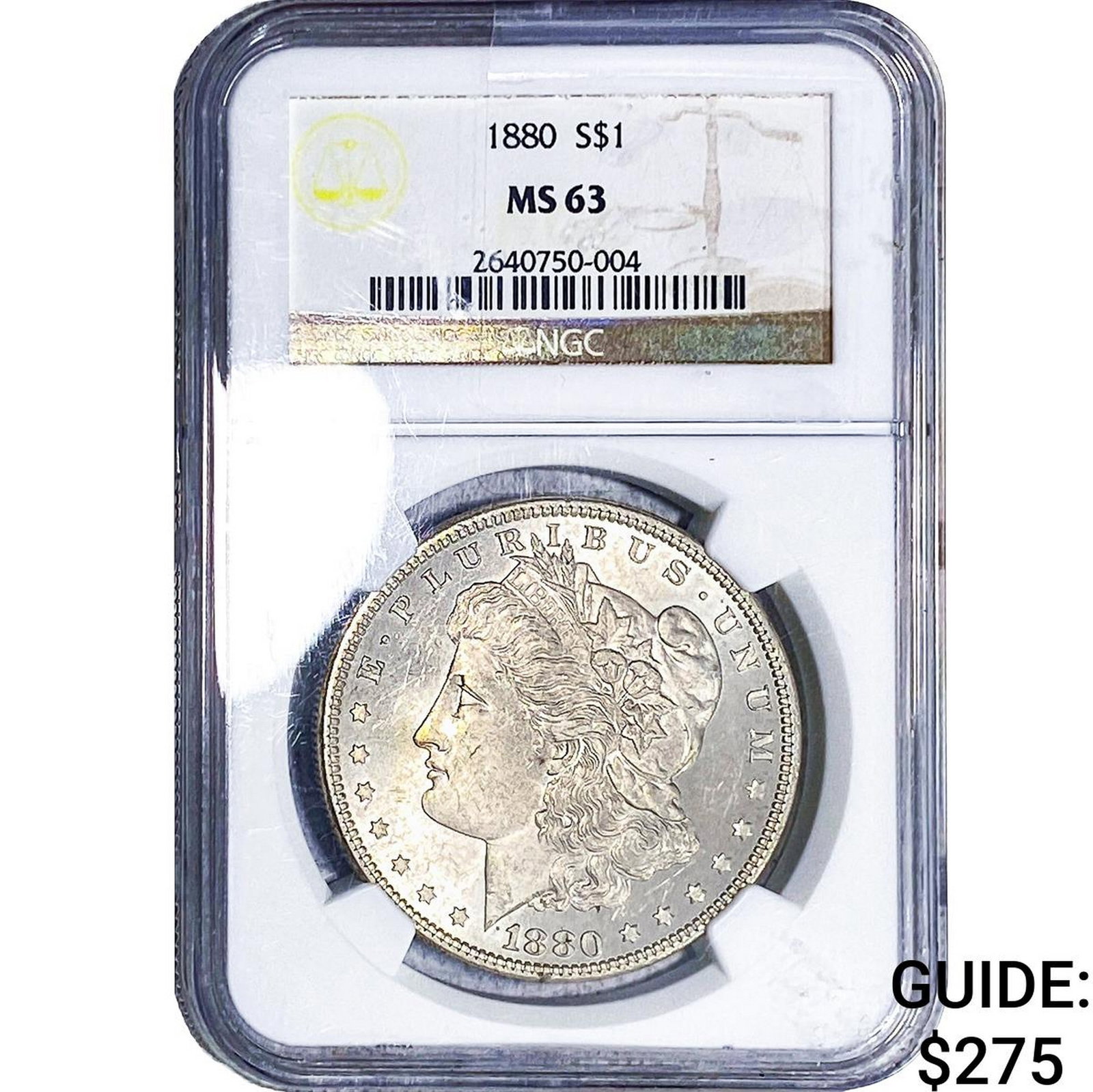 1880 Morgan Silver Dollar NGC MS63: 1880 Morgan Silver Dollar NGC MS63