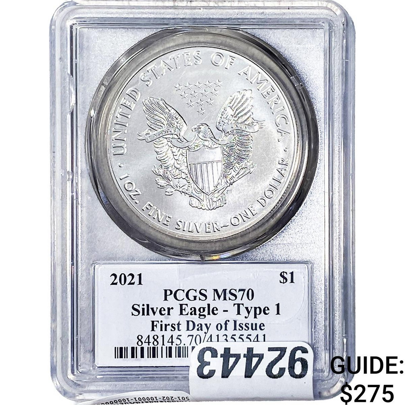 2021 Silver Eagle PCGS MS70 Type 1 (1 of 2)