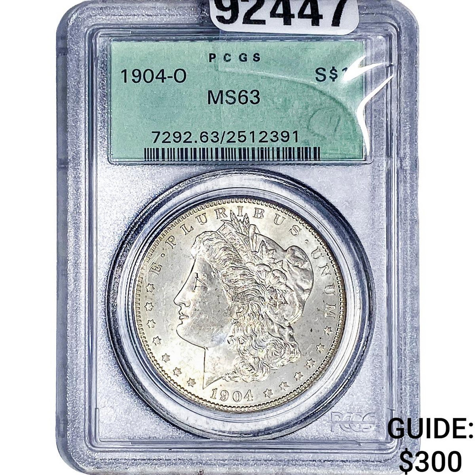 1904-O Morgan Silver Dollar PCGS MS63: 1904-O Morgan Silver Dollar PCGS MS63