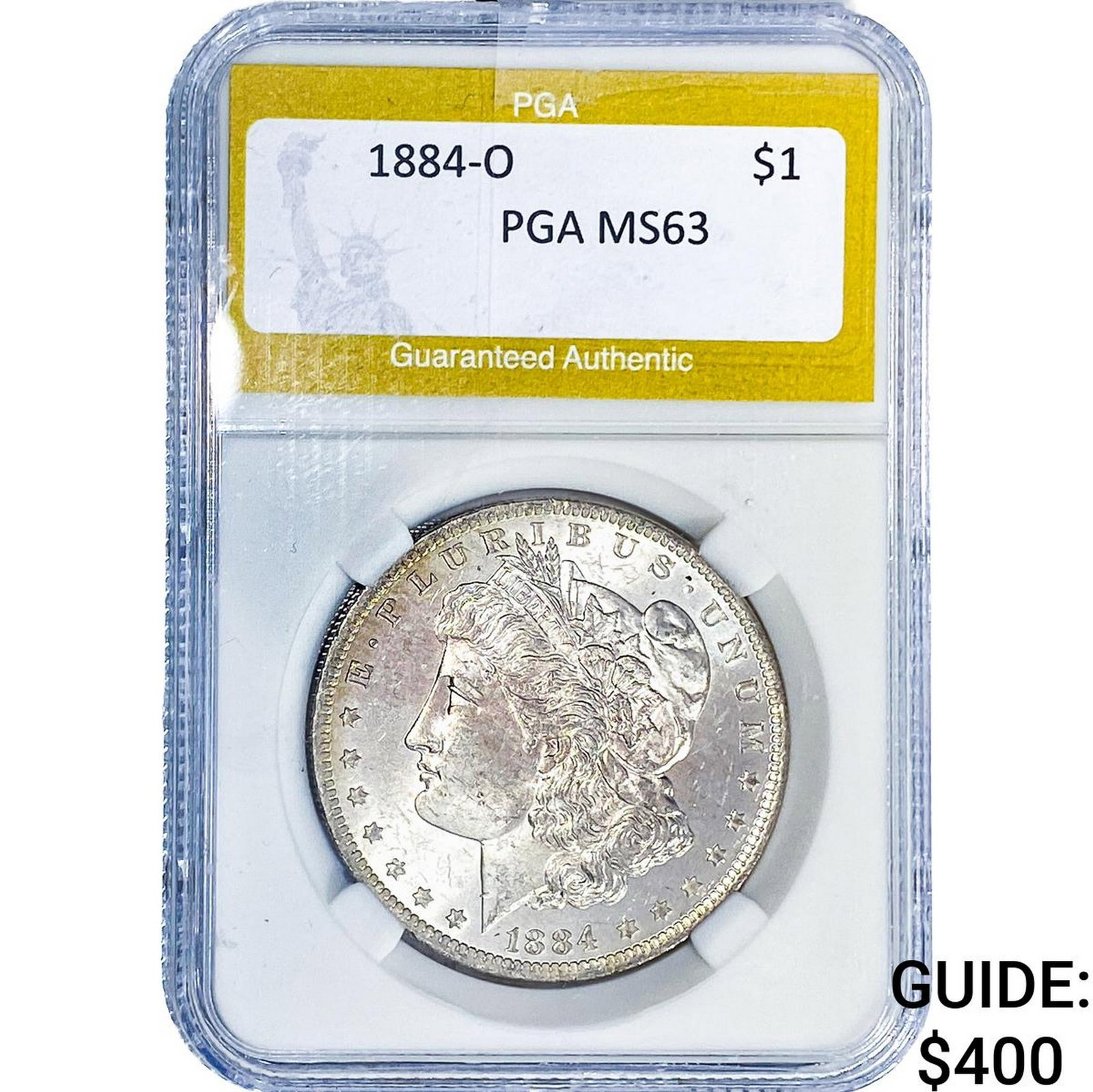 1884-O Morgan Silver Dollar PGA MS64: 1884-O Morgan Silver Dollar PGA MS64