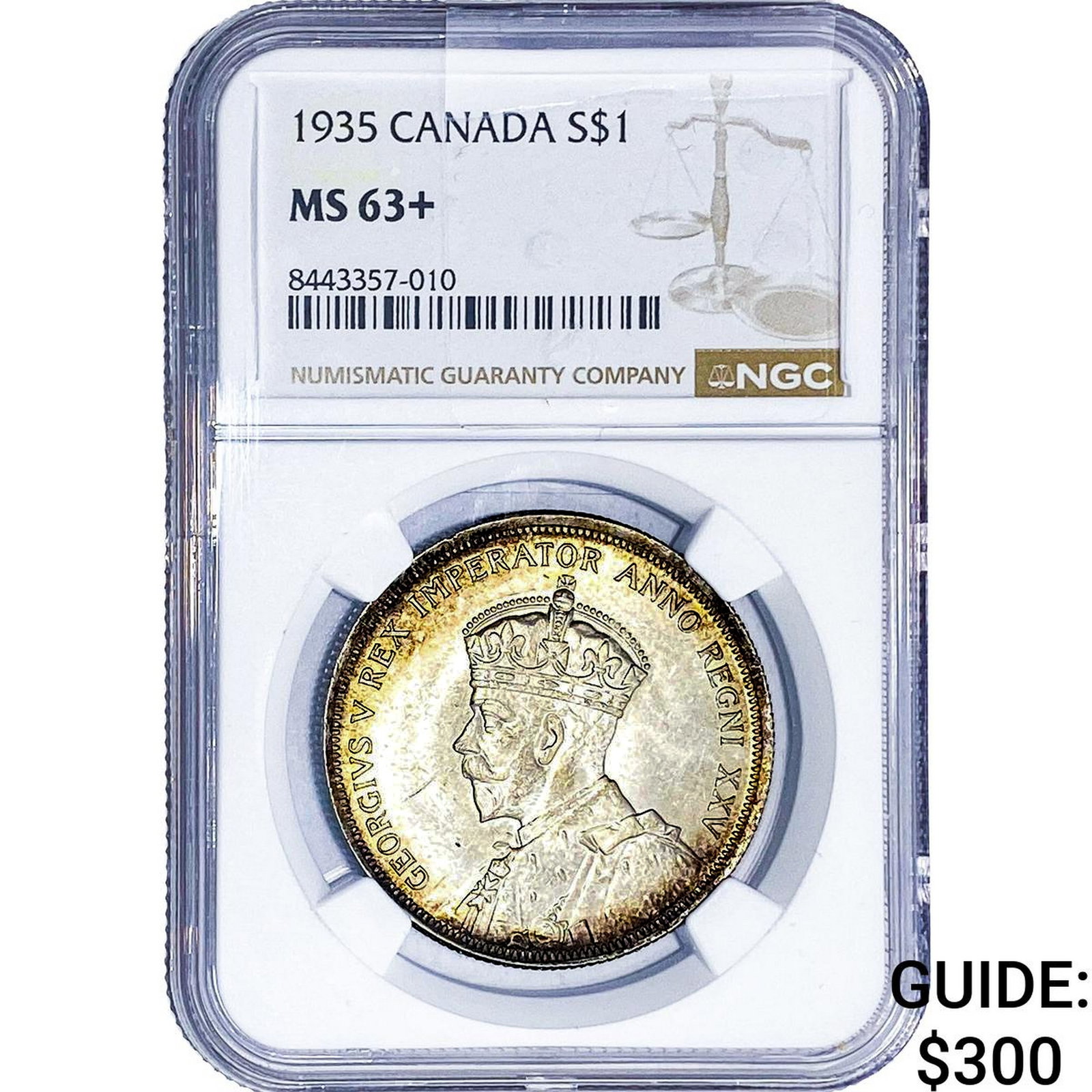 1935 $1 Sliver Canada NGC MS63+: 1935 $1 Sliver Canada NGC MS63+