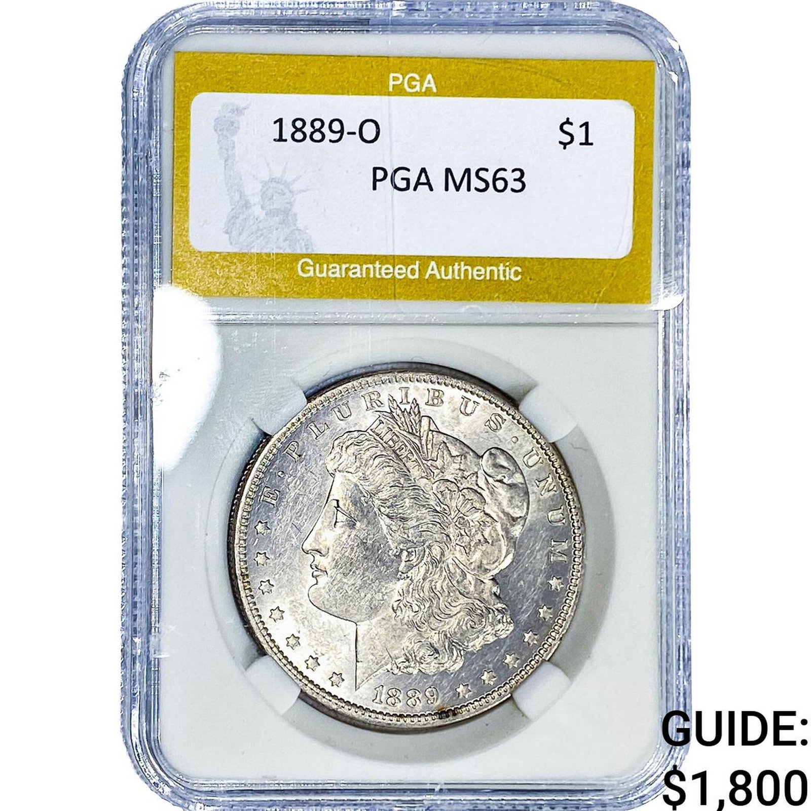 1889-O Morgan Silver Dollar PGA MS63 (1 of 2)