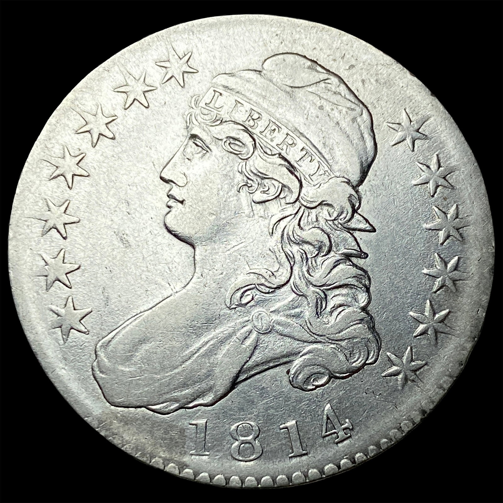 1814 Capped Bust Half Dollar NEARLY UNCIRCULATED: 1814 Capped Bust Half Dollar NEARLY UNCIRCULATED