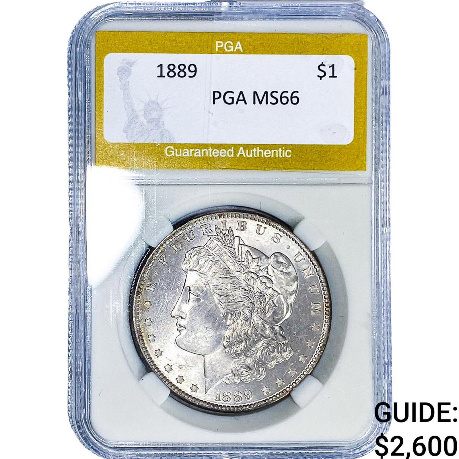 1889 Morgan Silver Dollar PGA MS66: 1889 Morgan Silver Dollar PGA MS66