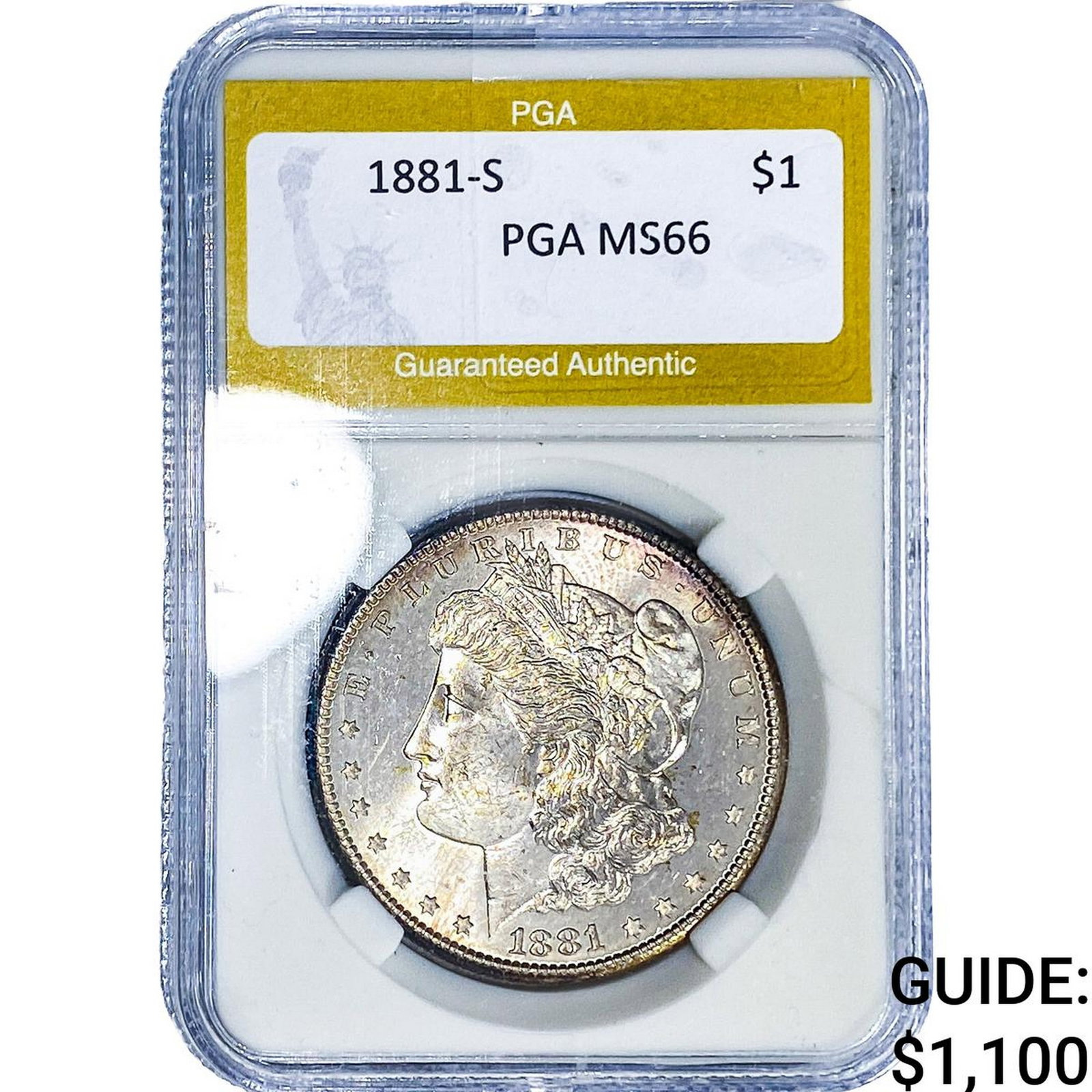 1881-S Morgan Silver Dollar PGA MS66: 1881-S Morgan Silver Dollar PGA MS66