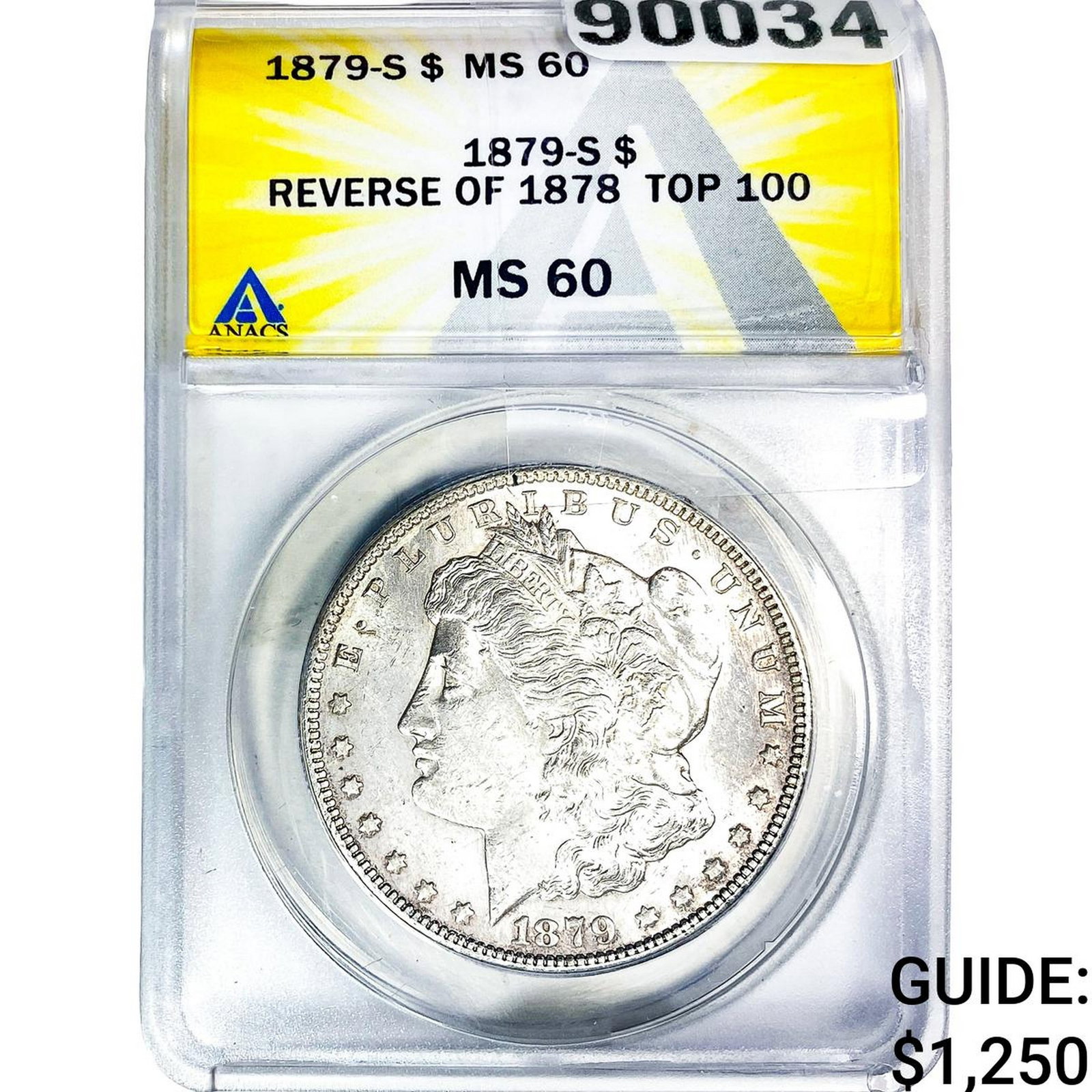 1879-S Morgan Silver Dollar ANACS MS60 (1 of 2)