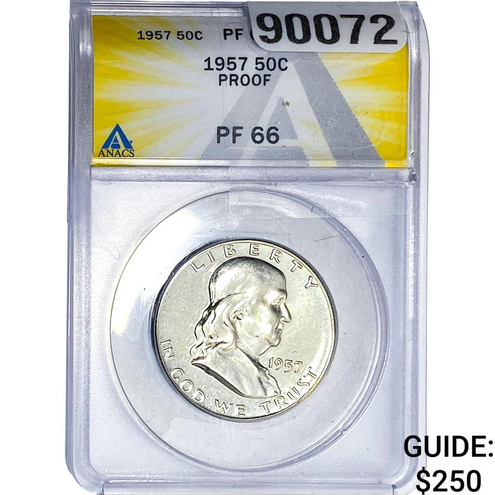1957 Franklin Half Dollar ANACS PF66 PROOF (1 of 2)