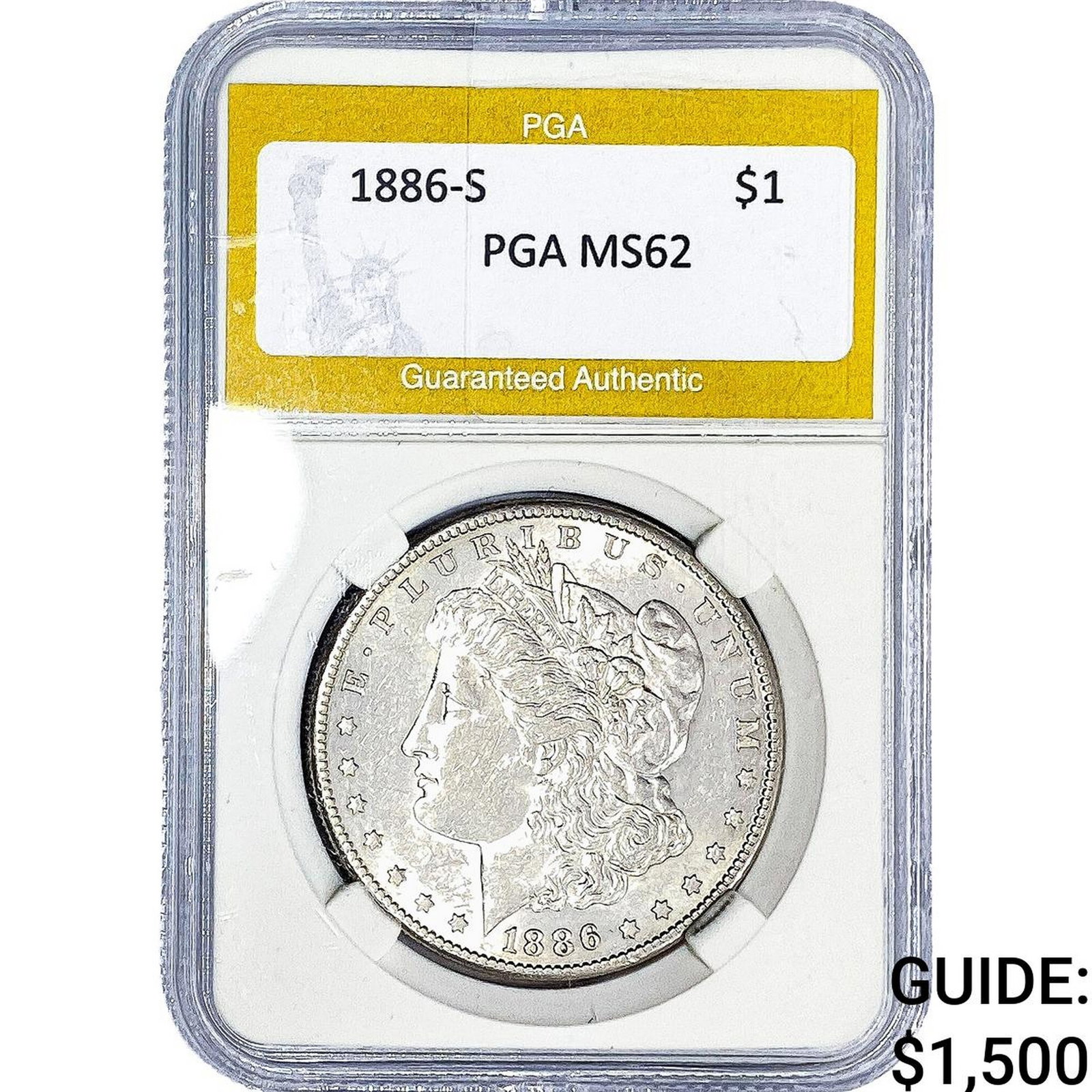 1886-S Morgan Silver Dollar PGA MS62 (1 of 2)