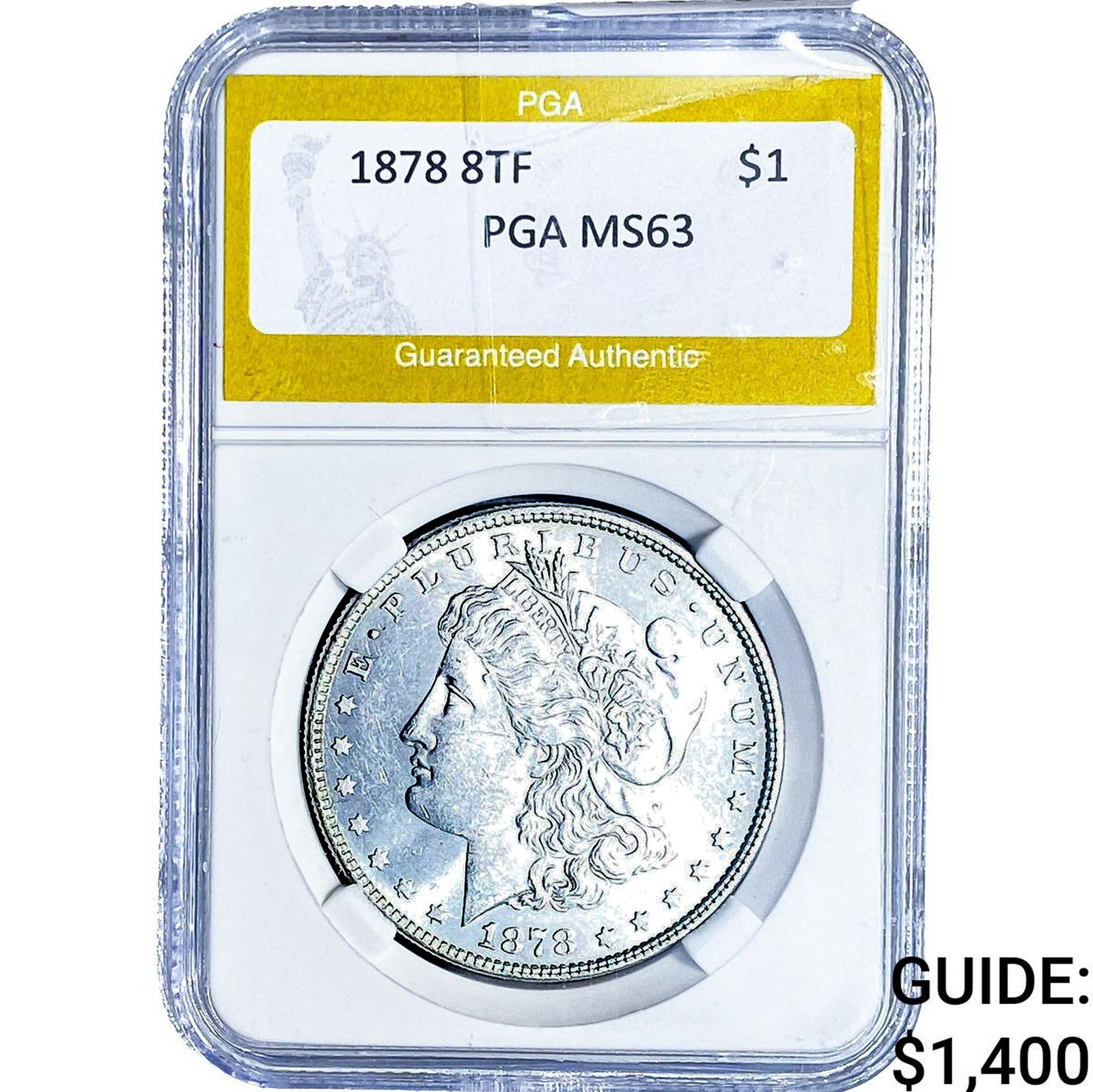 1878 8TF Morgan Silver Dollar PGA MS63 (1 of 2)