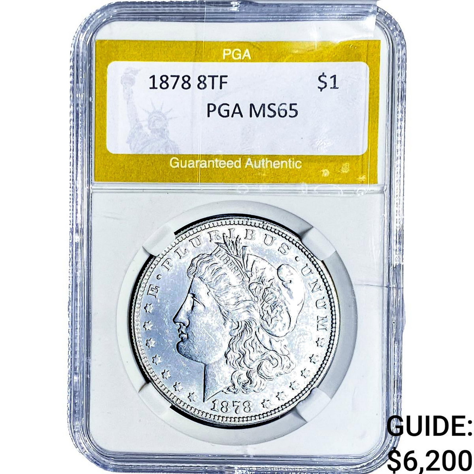 1878 8TF Morgan Silver Dollar PGA MS65 (1 of 2)