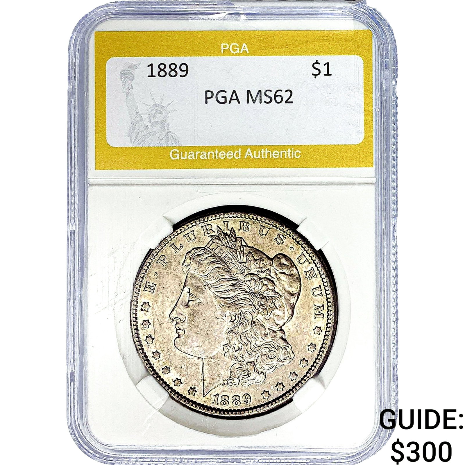 1889 Morgan Silver Dollar PGA MS62: 1889 Morgan Silver Dollar PGA MS62