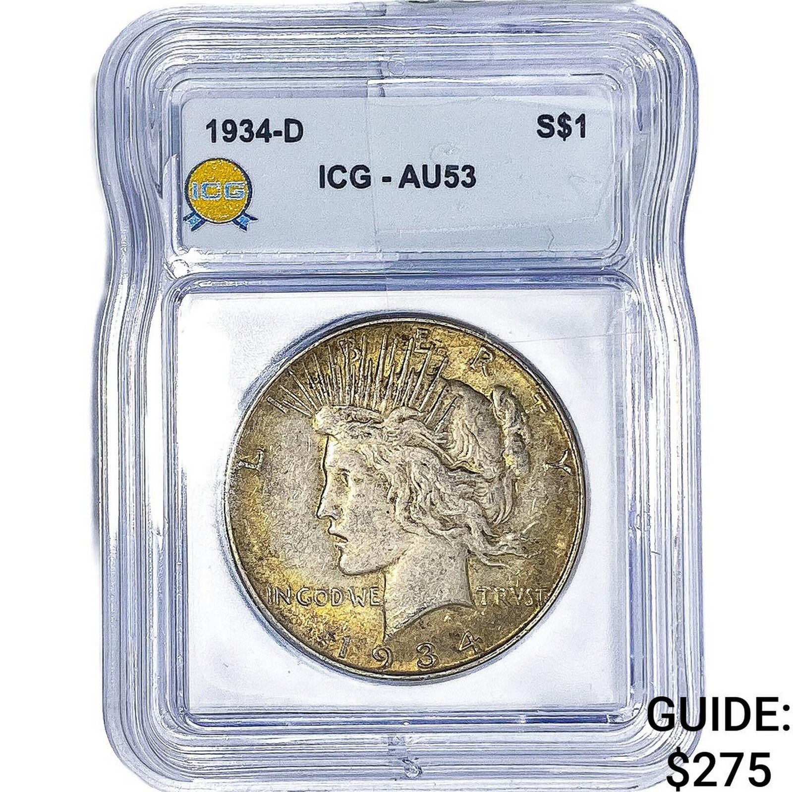 1934-D Silver Peace Dollar ICG AU53 (1 of 2)
