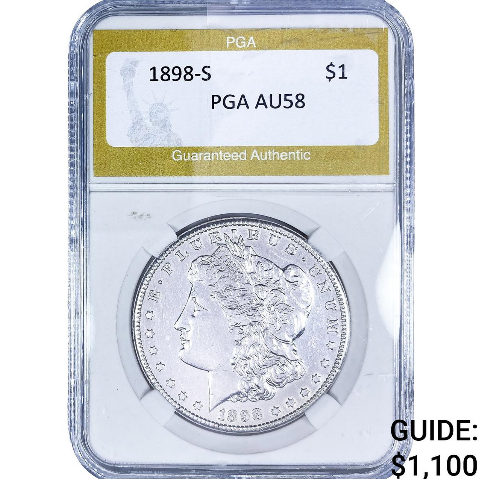 1898-S Morgan Silver Dollar PGA AU58 (1 of 2)