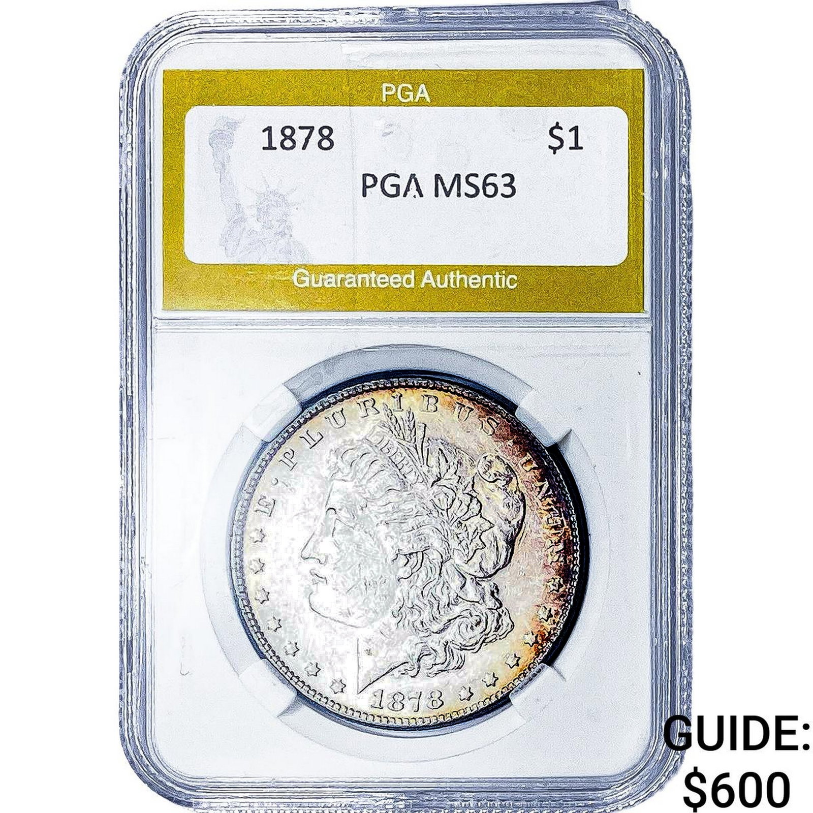 1878 Morgan Silver Dollar PGA MS63: 1878 Morgan Silver Dollar PGA MS63