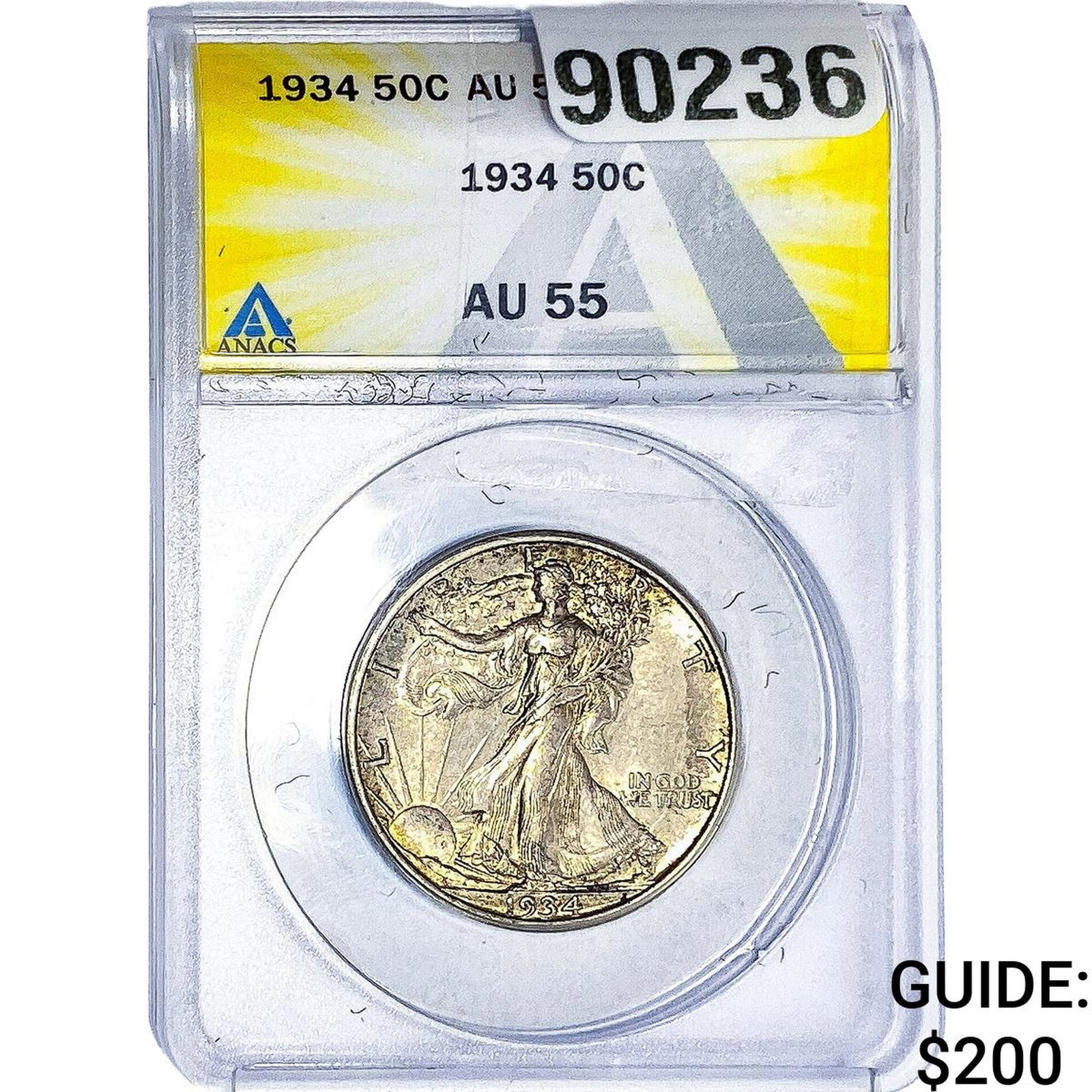1934 Walking Liberty Half Dollar ANACS AU55 (1 of 2)