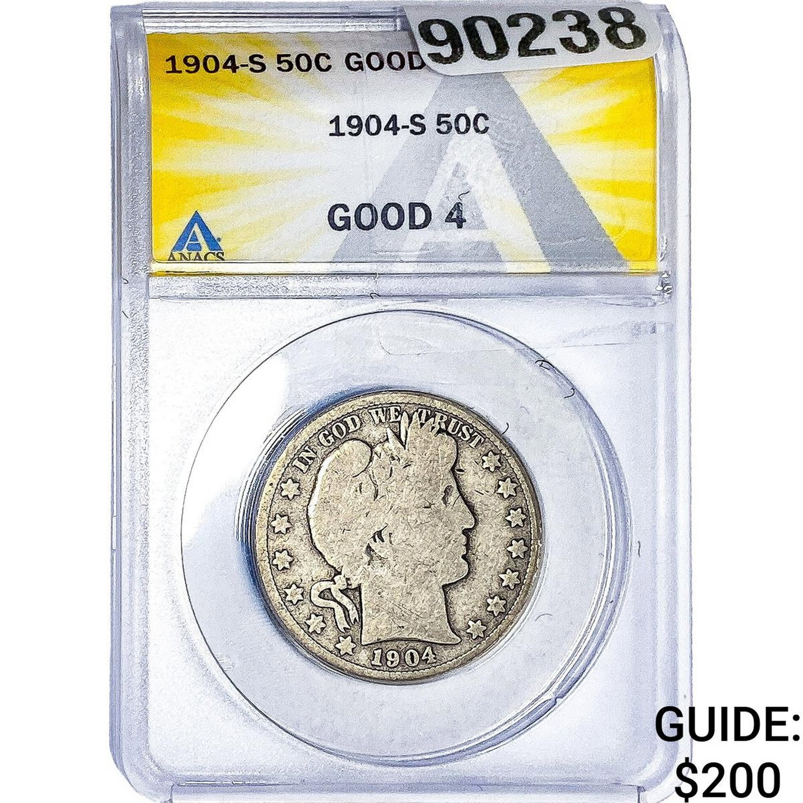 1904-S Barber Half Dollar ANACS GOOD4 (1 of 2)