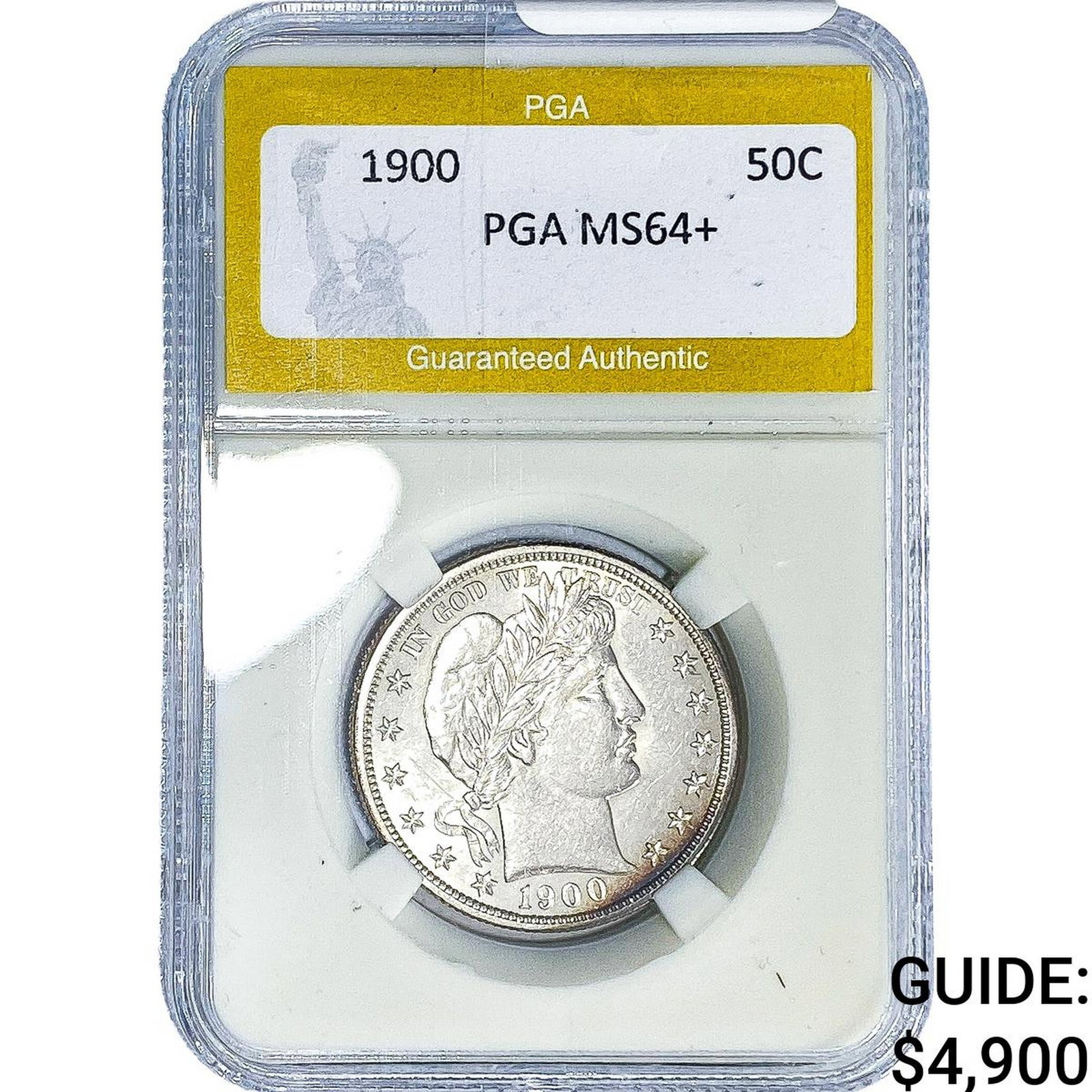 1900 Barber Half Dollar PGA MS64+: 1900 Barber Half Dollar PGA MS64+